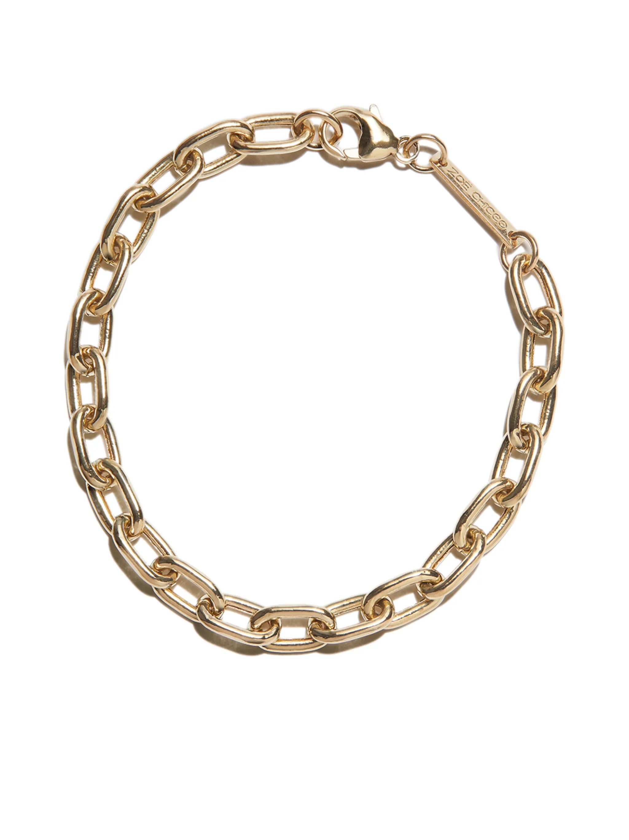 14kt yellow gold oval-link bracelet