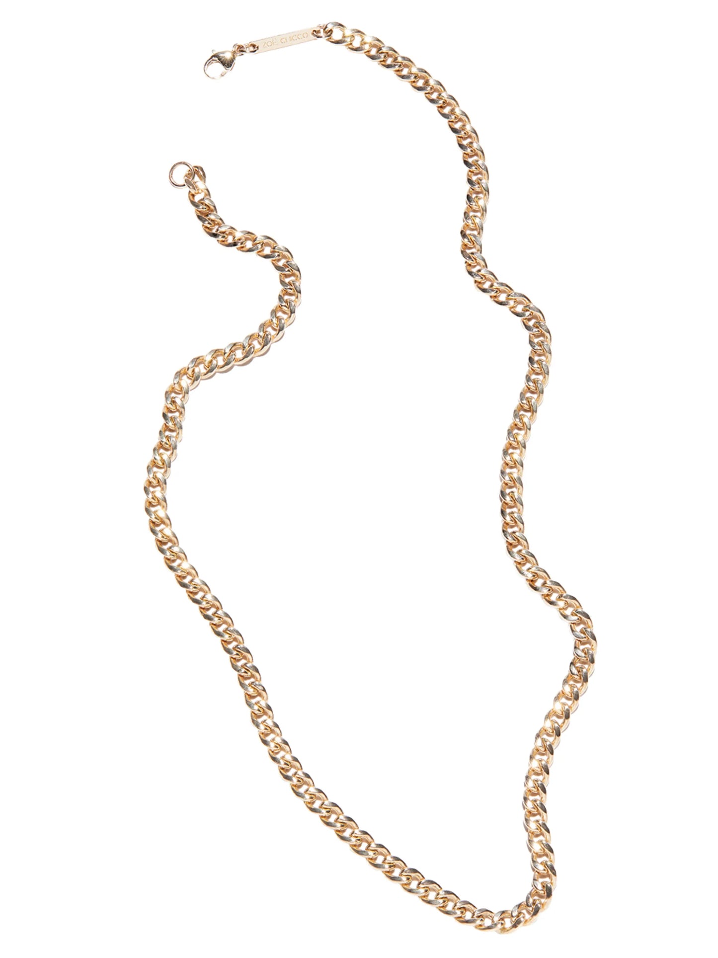 14kt yellow gold curb chain necklace
