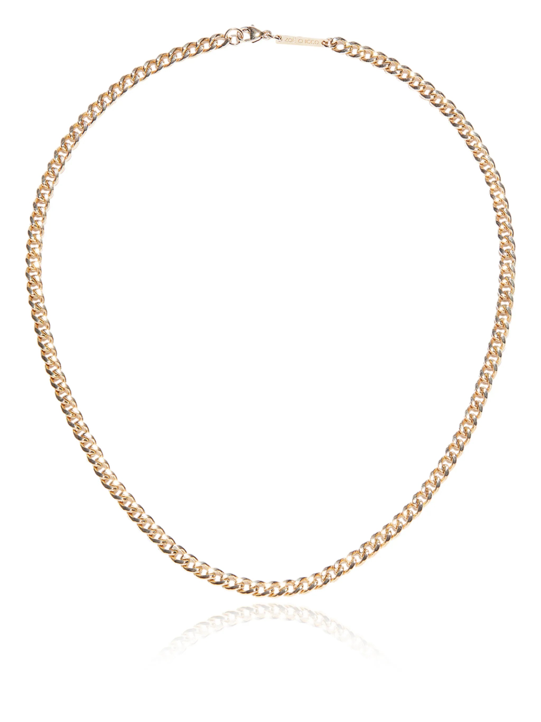 14kt yellow gold curb chain necklace