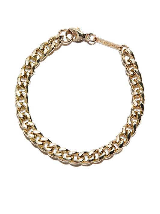 14kt yellow gold curb-chain bracelet