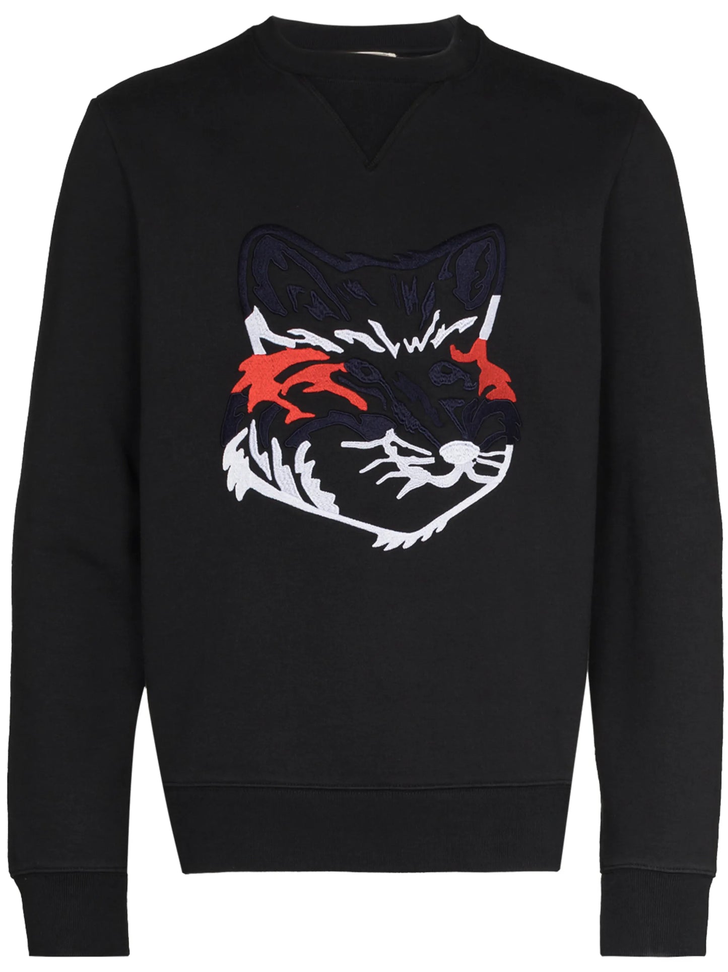 embroidered fox motif sweatshirt