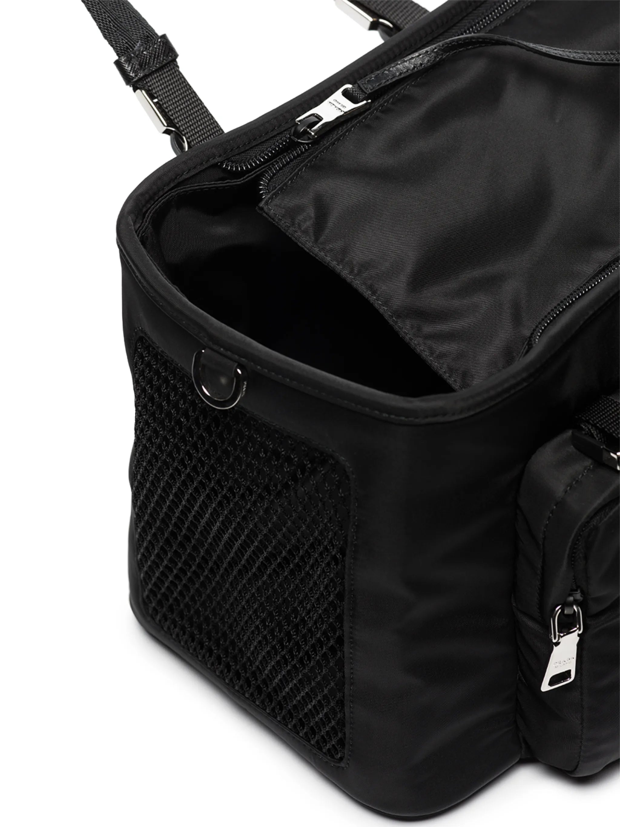 Re-Nylon logo plaque pet carrier
