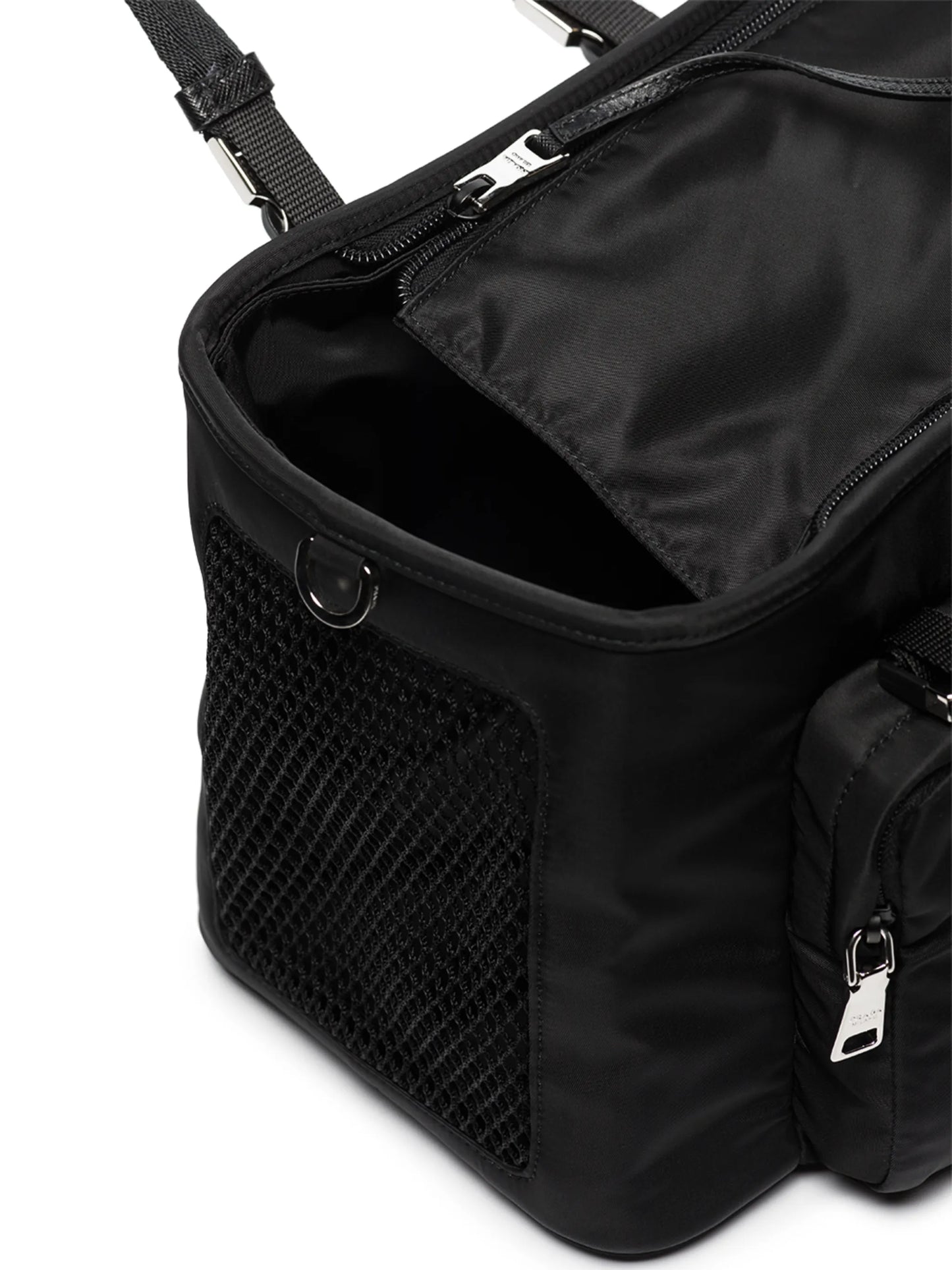 Re-Nylon logo plaque pet carrier
