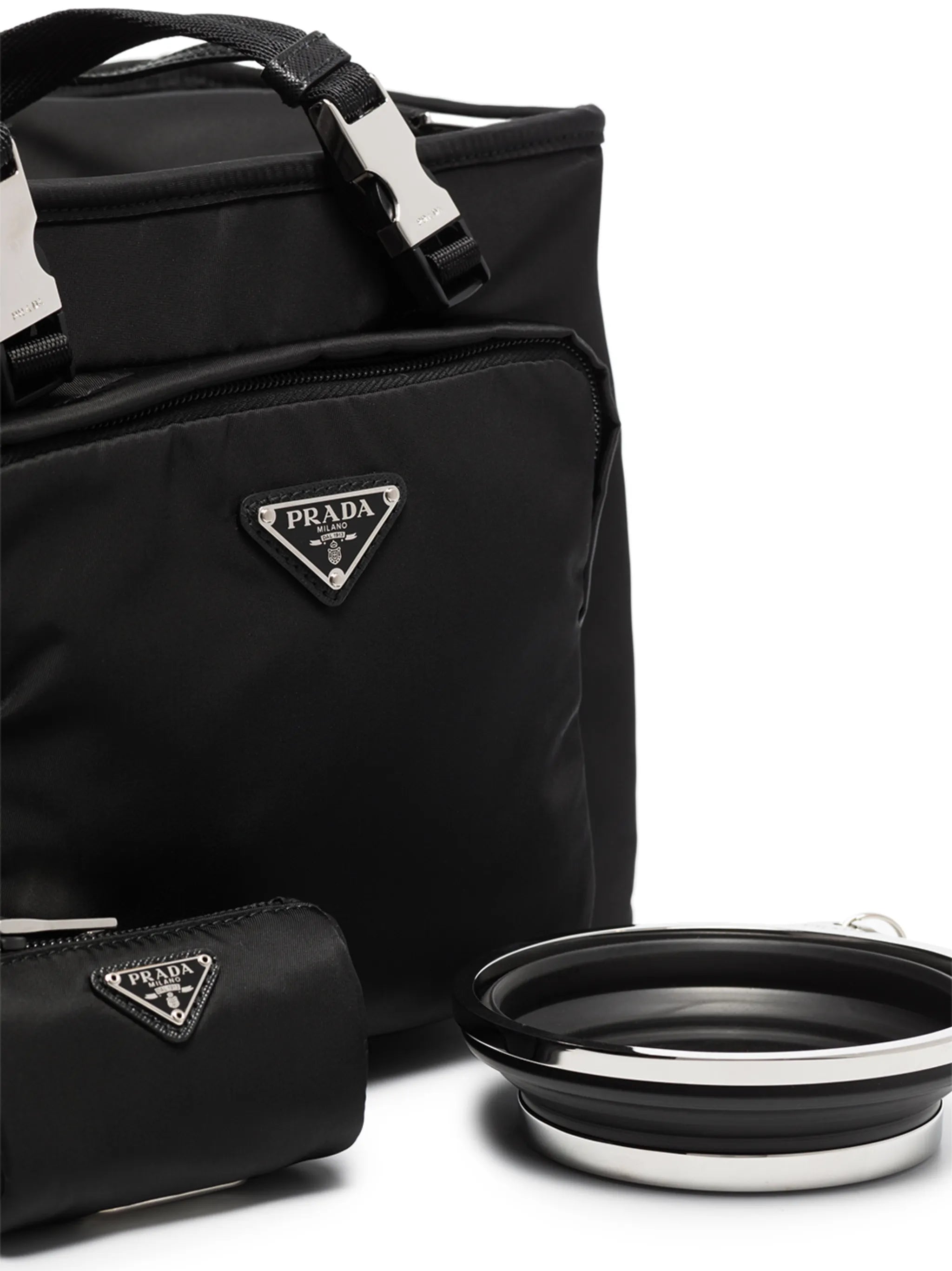 Re-Nylon logo plaque pet carrier