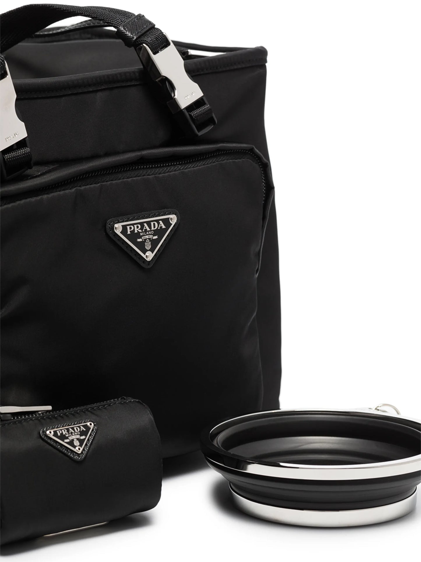 Re-Nylon logo plaque pet carrier