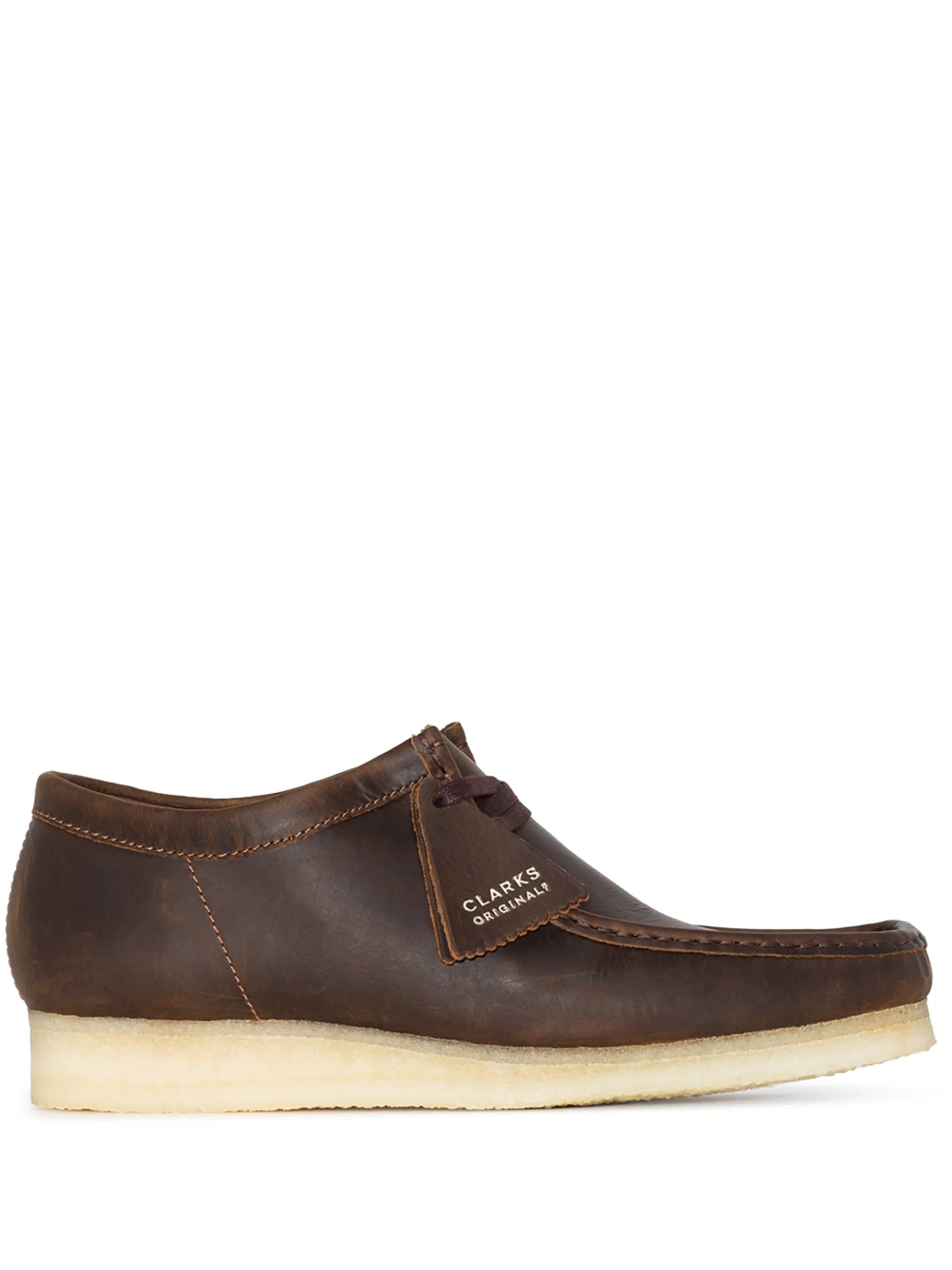 Wallabee leather lace-up derby shoes
