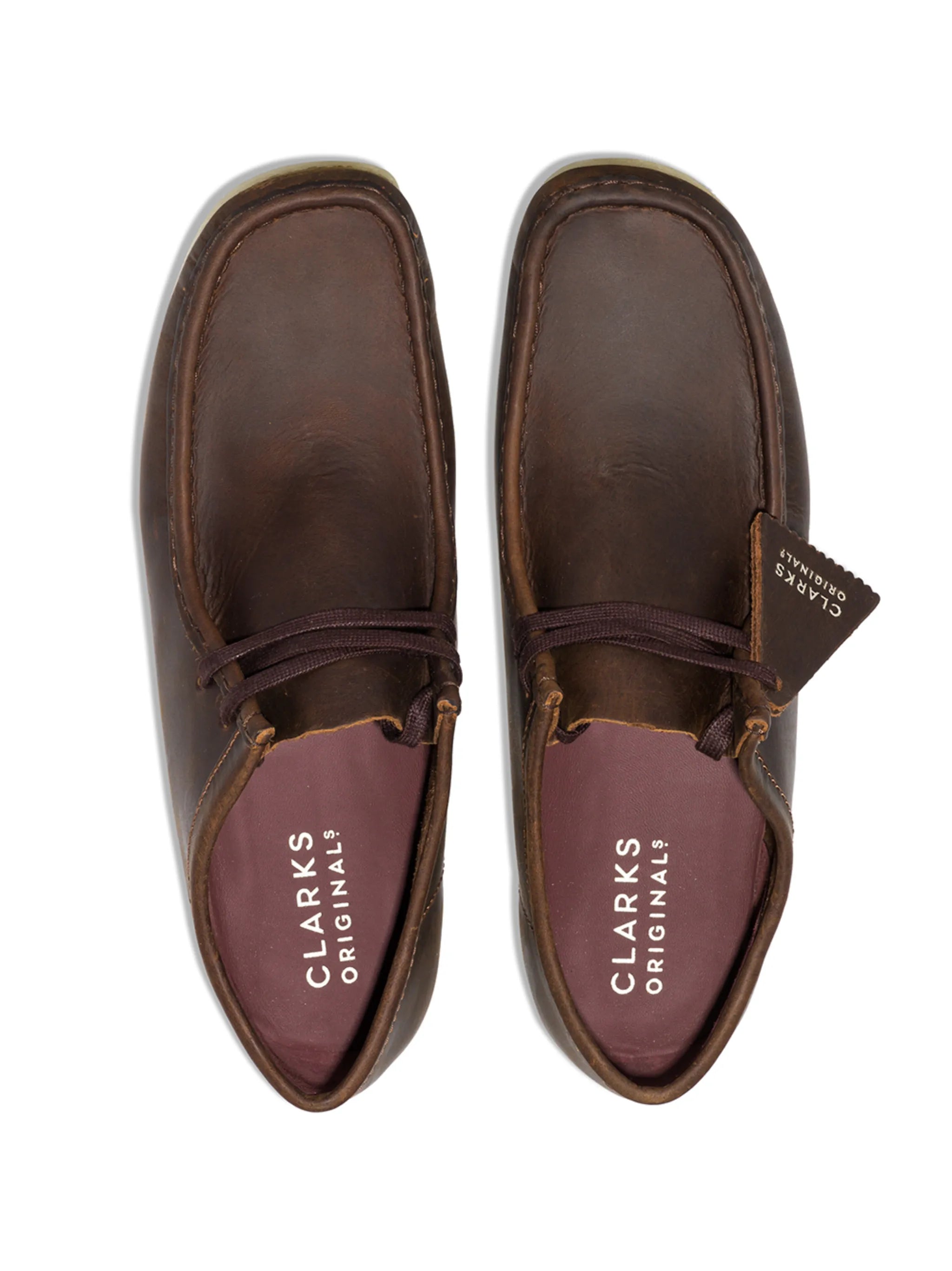 Wallabee leather lace-up boots