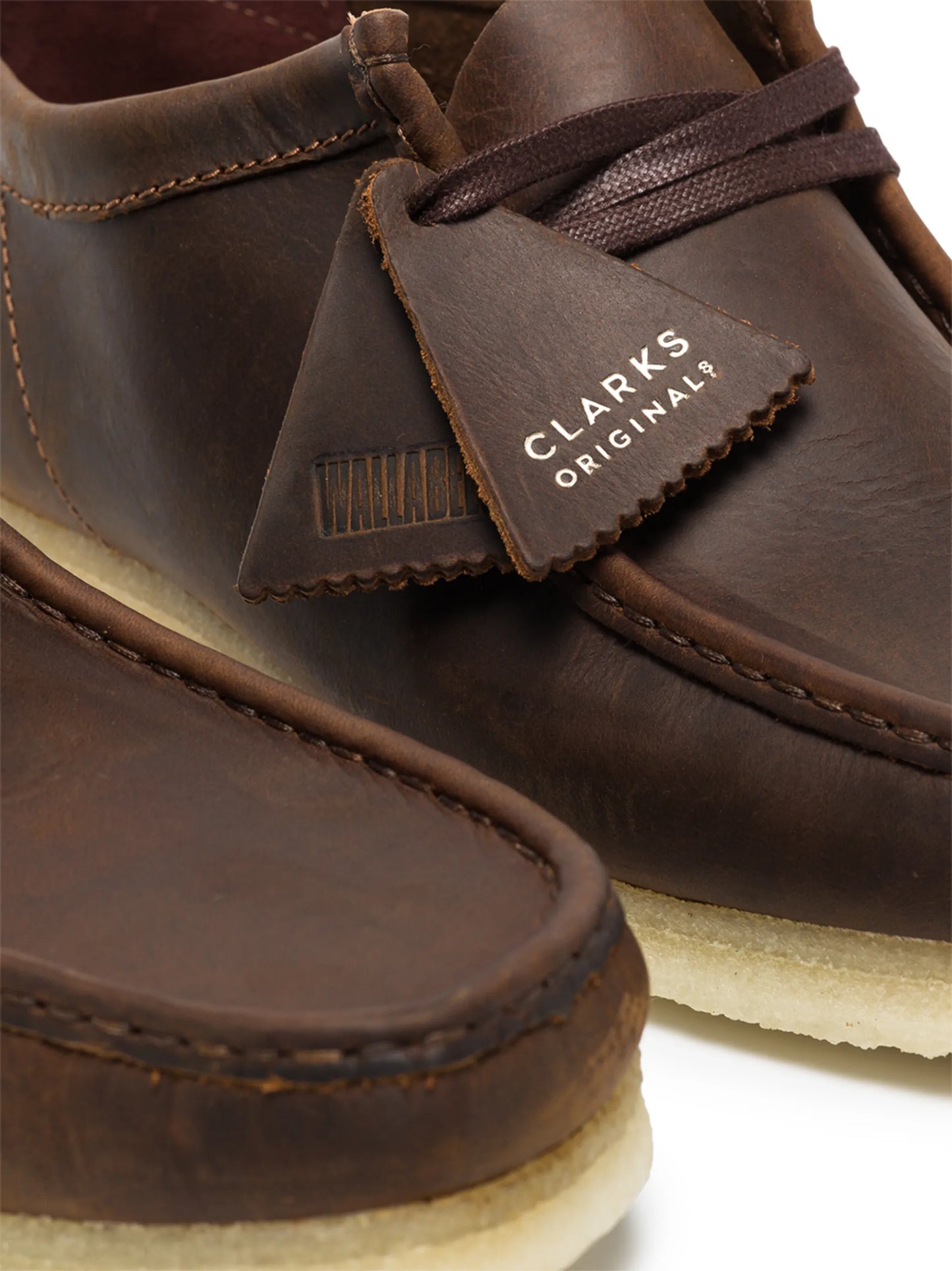 Wallabee leather lace-up derby shoes