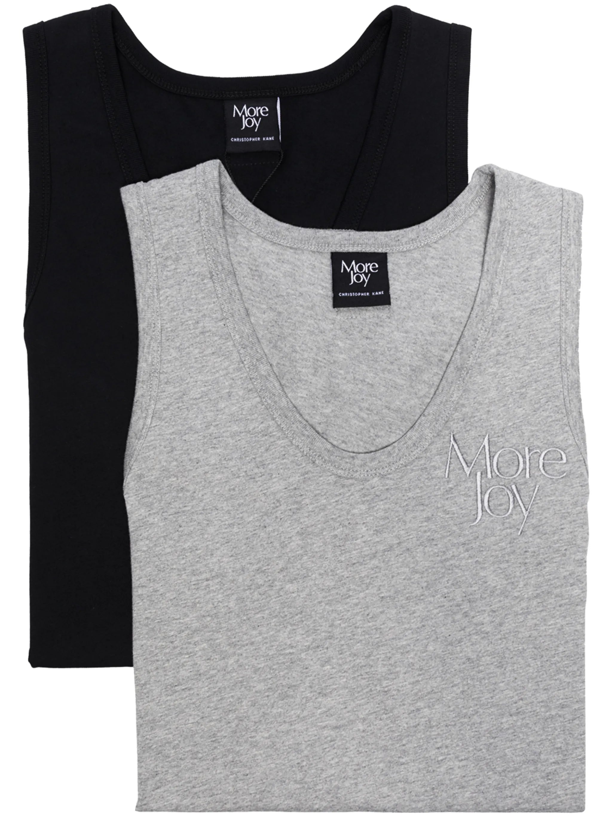 set of 2 embroidered logo tank tops