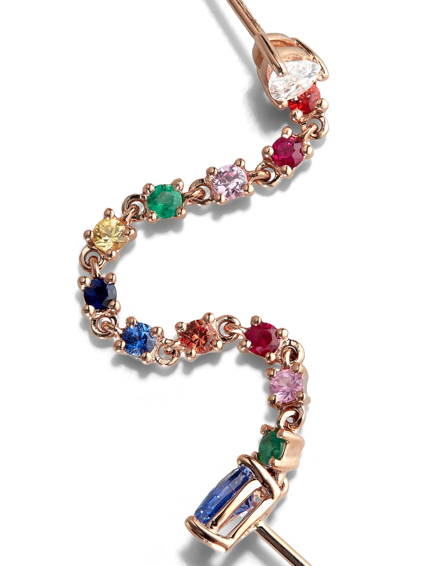 18kt rose gold diamond single earring