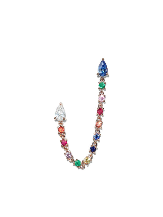 18kt rose gold diamond single earring