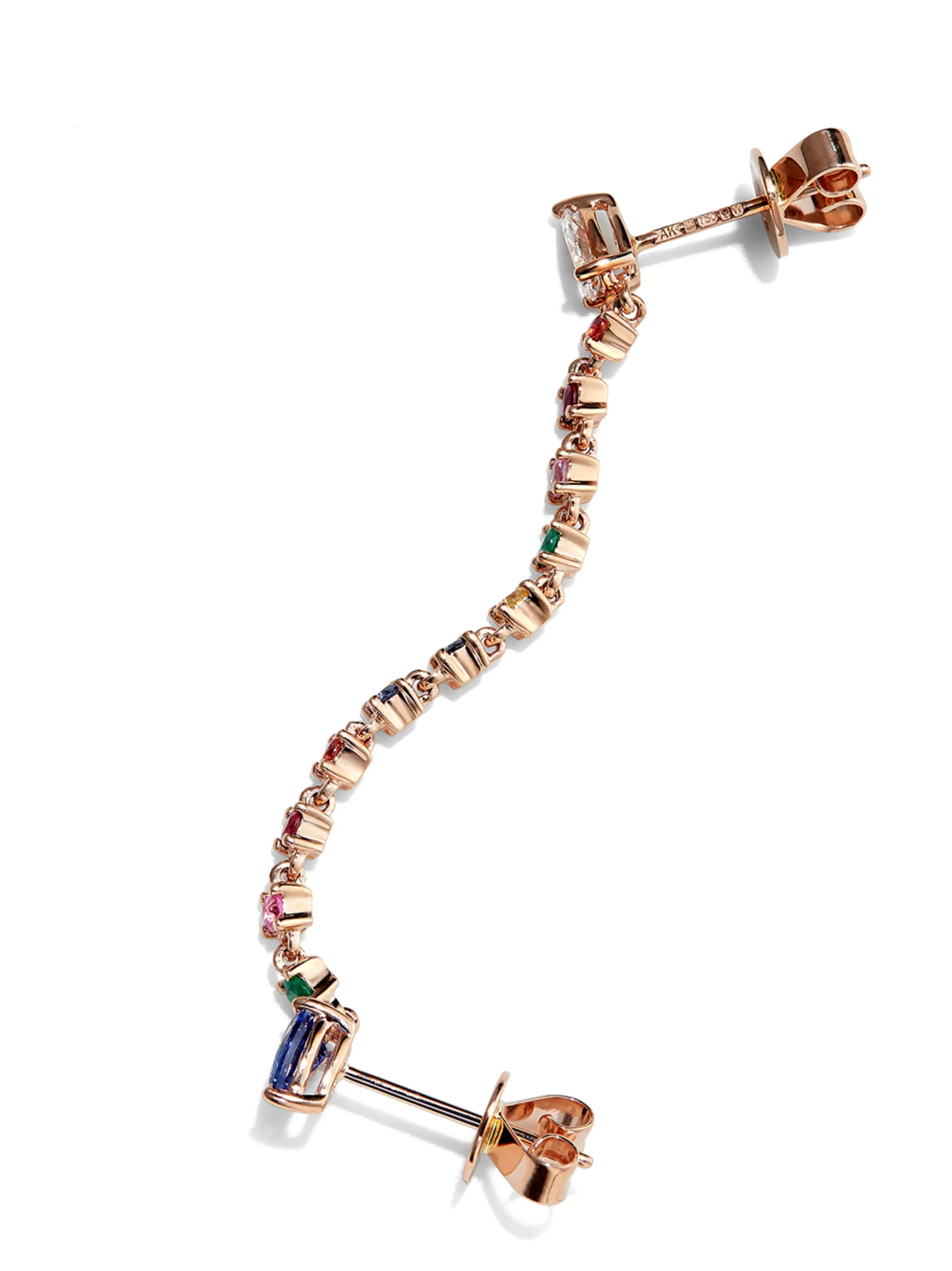 18kt rose gold diamond single earring