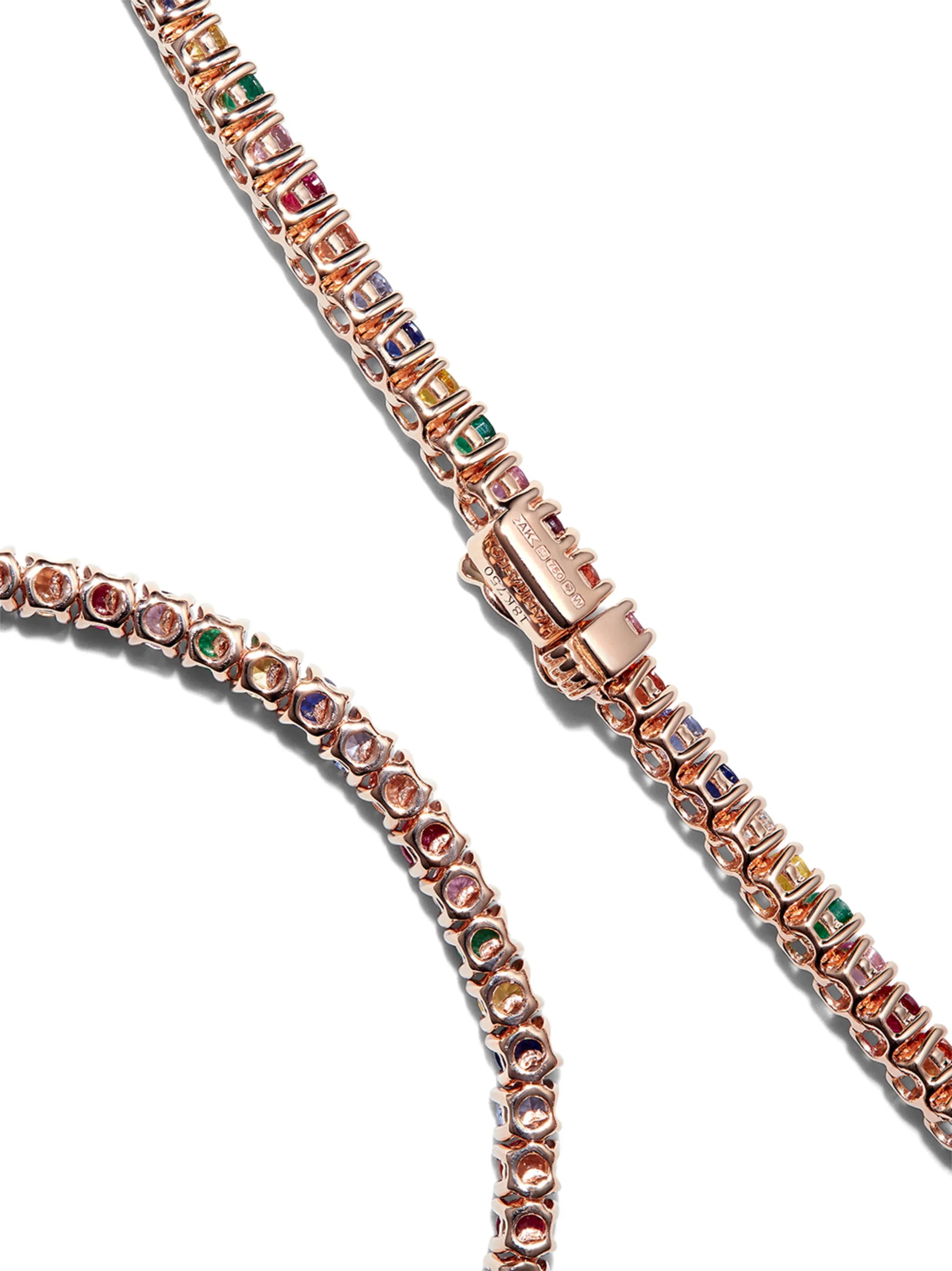 18K rose gold Hepburn diamond necklace