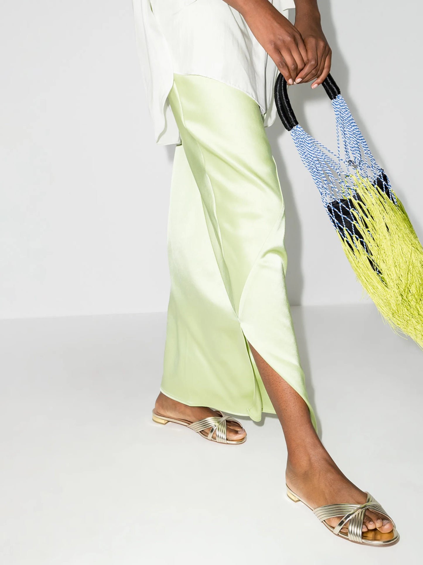 Sundance metallic flat sandals