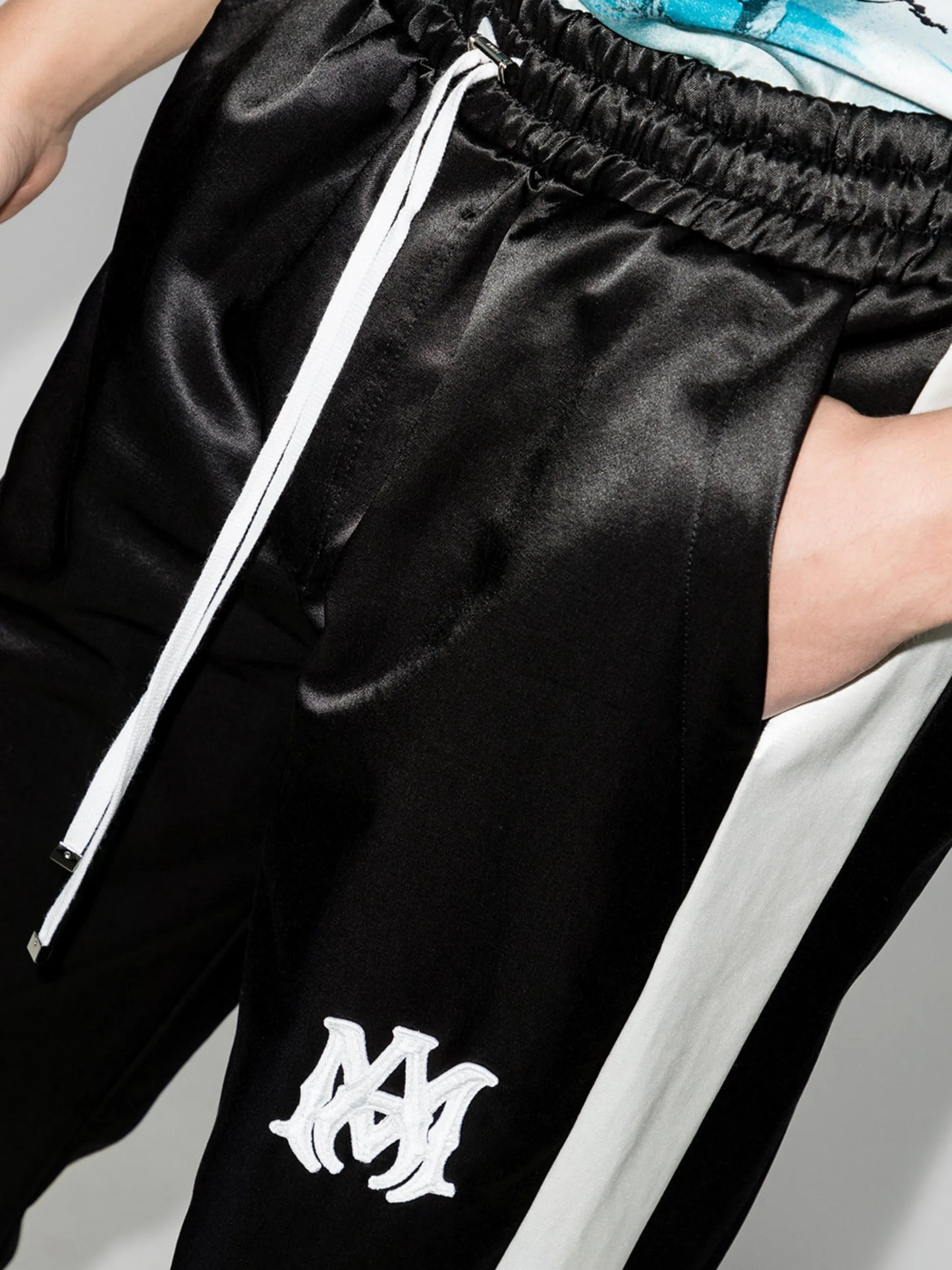M.A. embroidered logo track pants