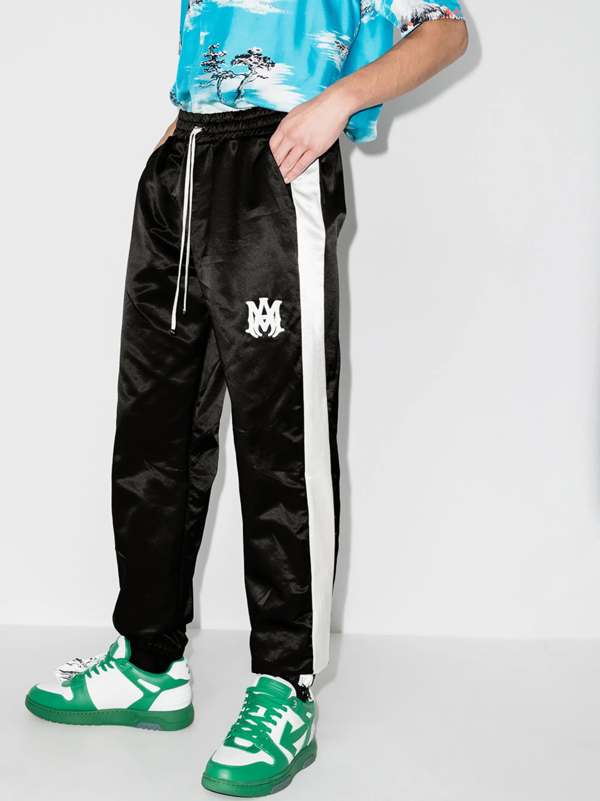 M.A. embroidered logo track pants