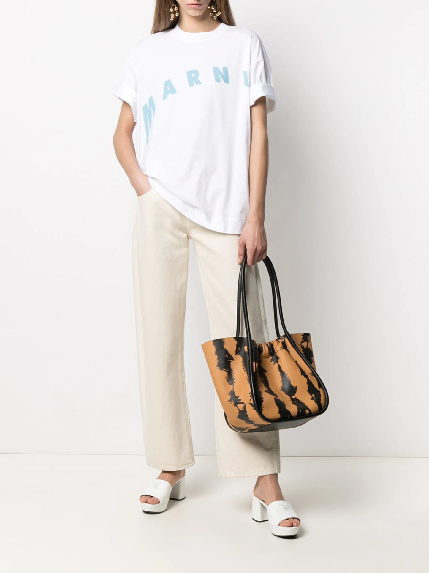 logo-print oversized T-shirt