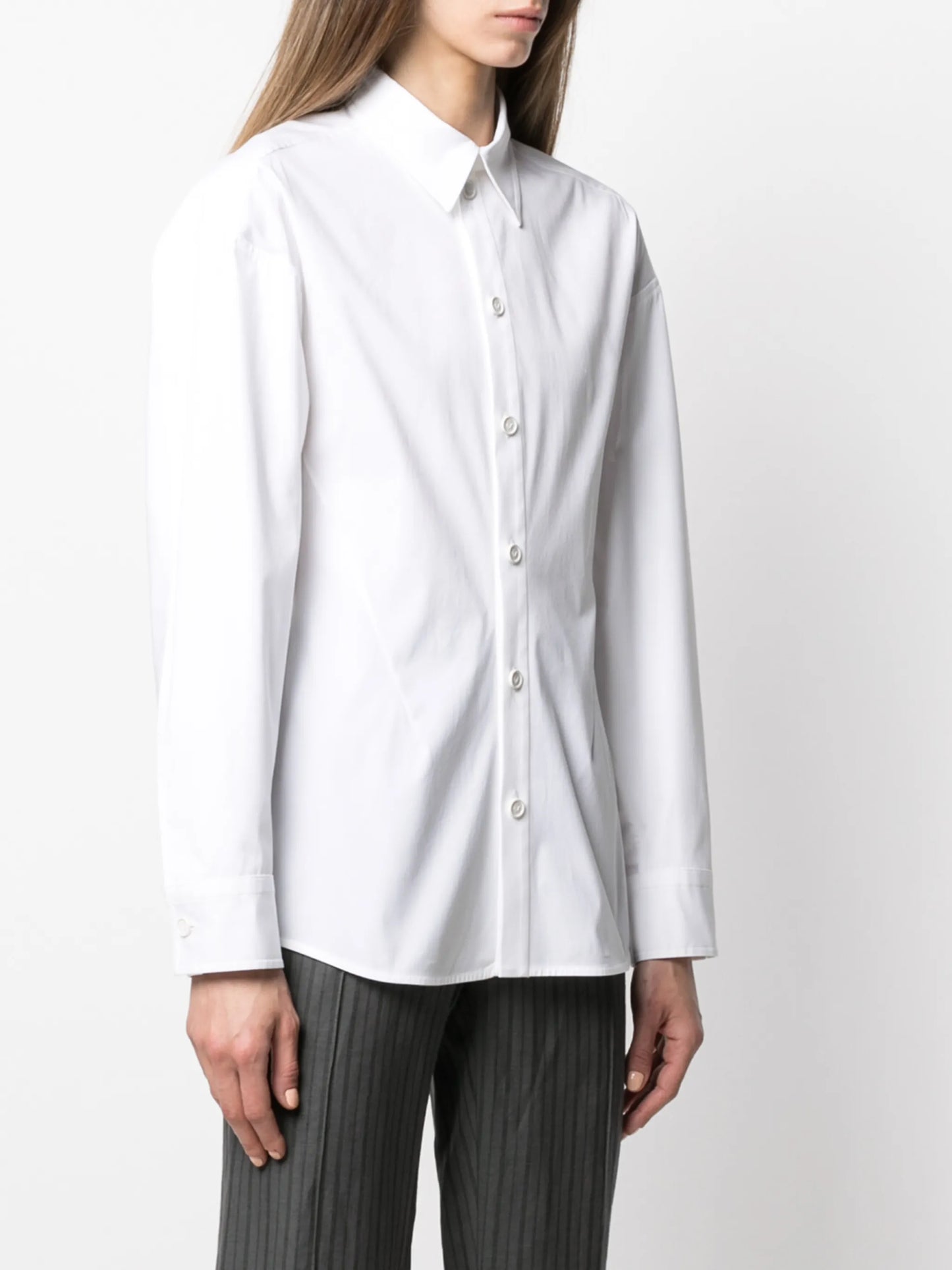 long-sleeve poplin shirt