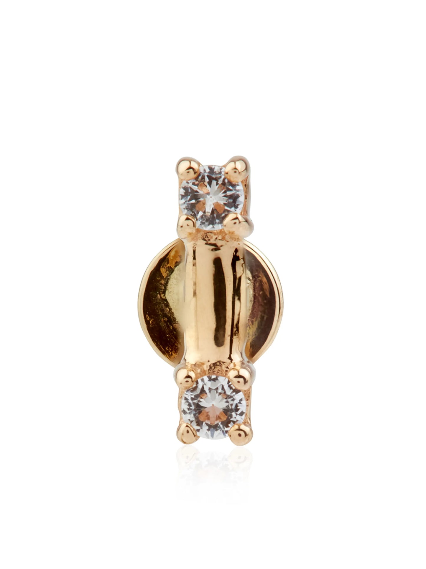 18kt yellow gold Staple stud earring