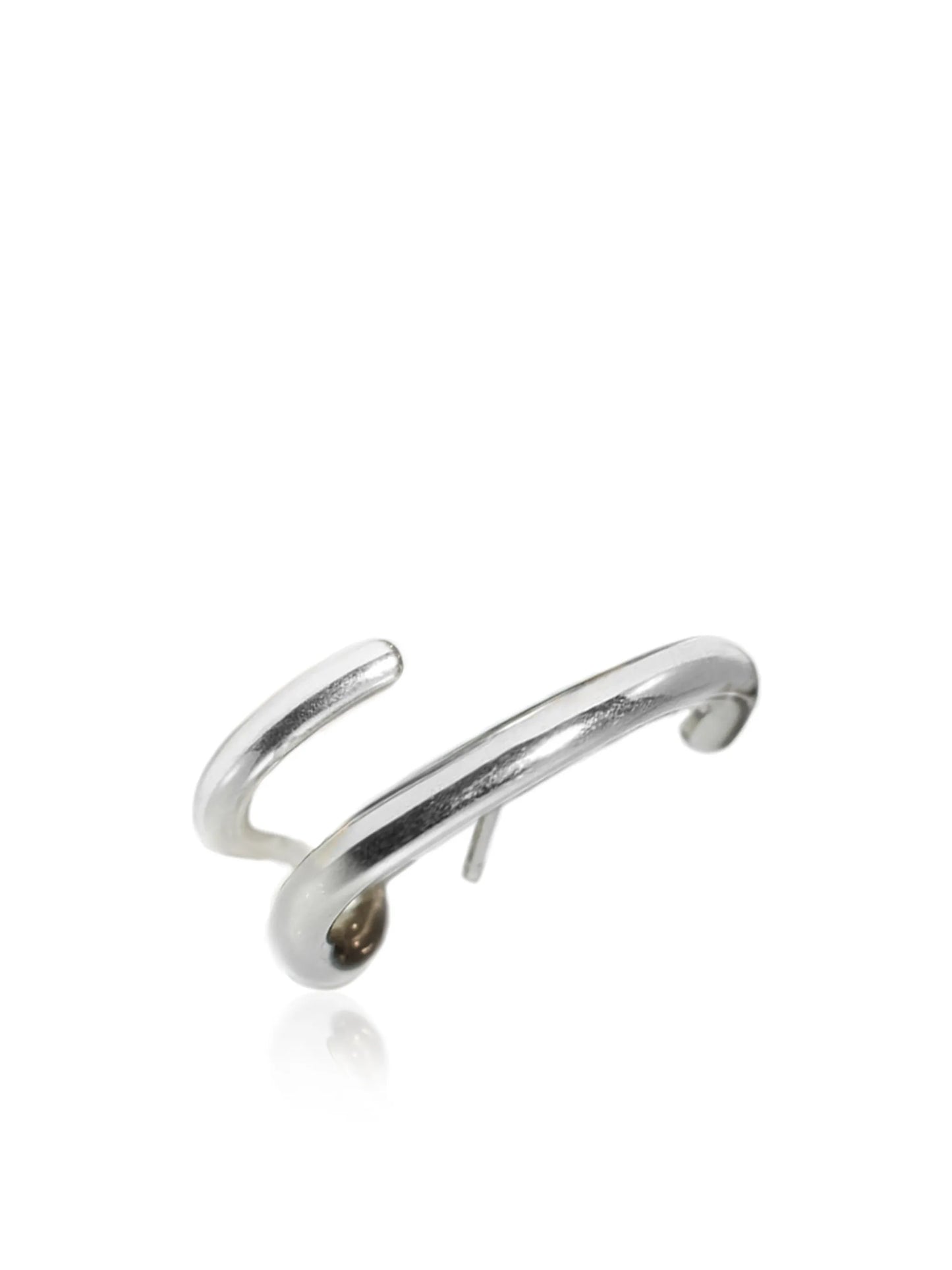 18kt white gold Mono left ear cuff