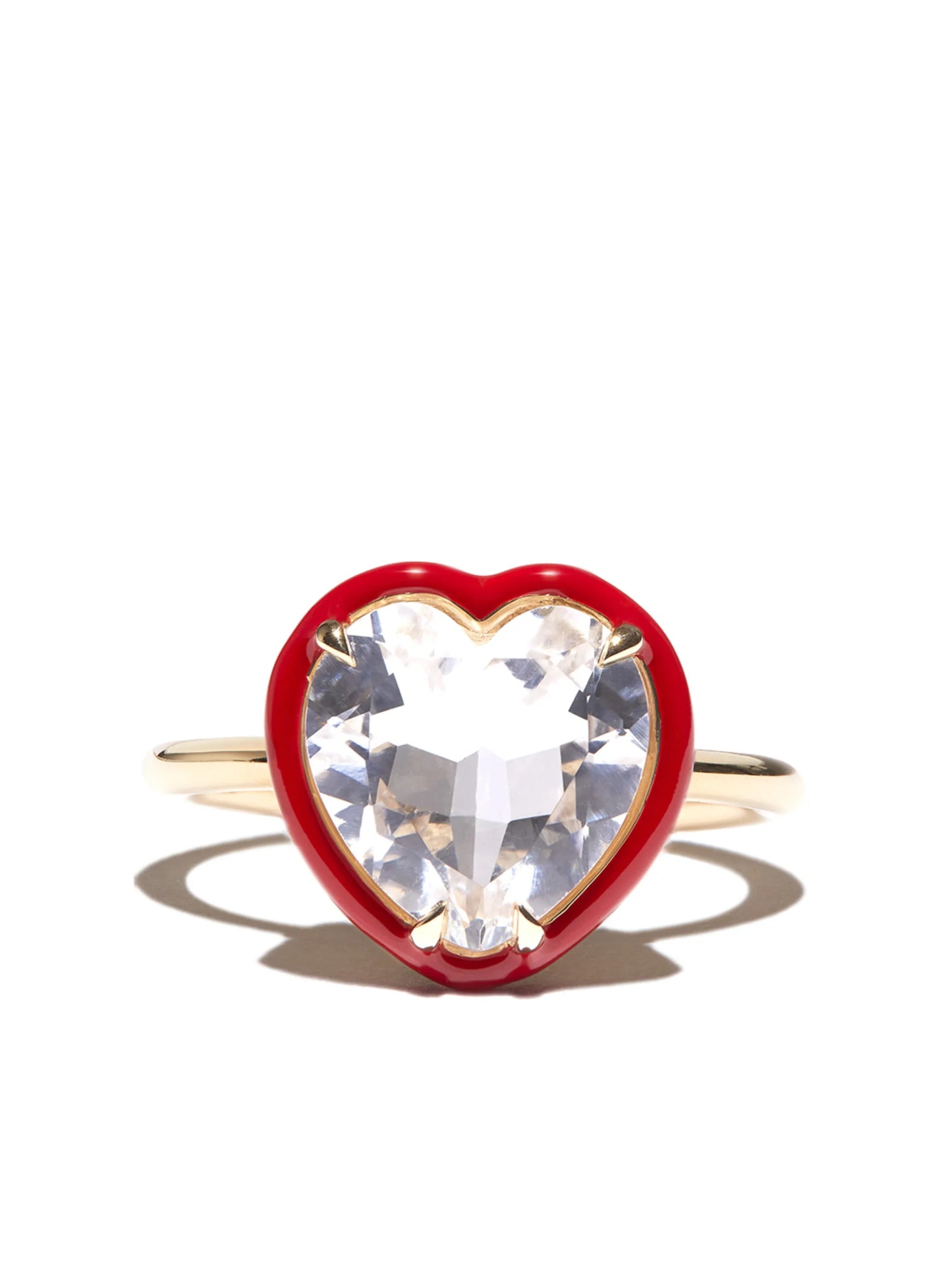 14kt yellow gold topaz Heart cocktail ring