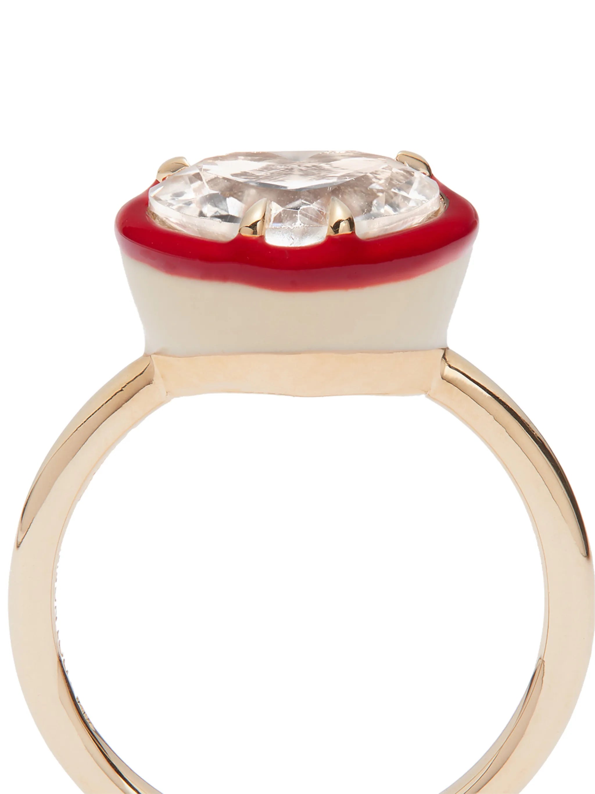 14kt yellow gold topaz Heart cocktail ring