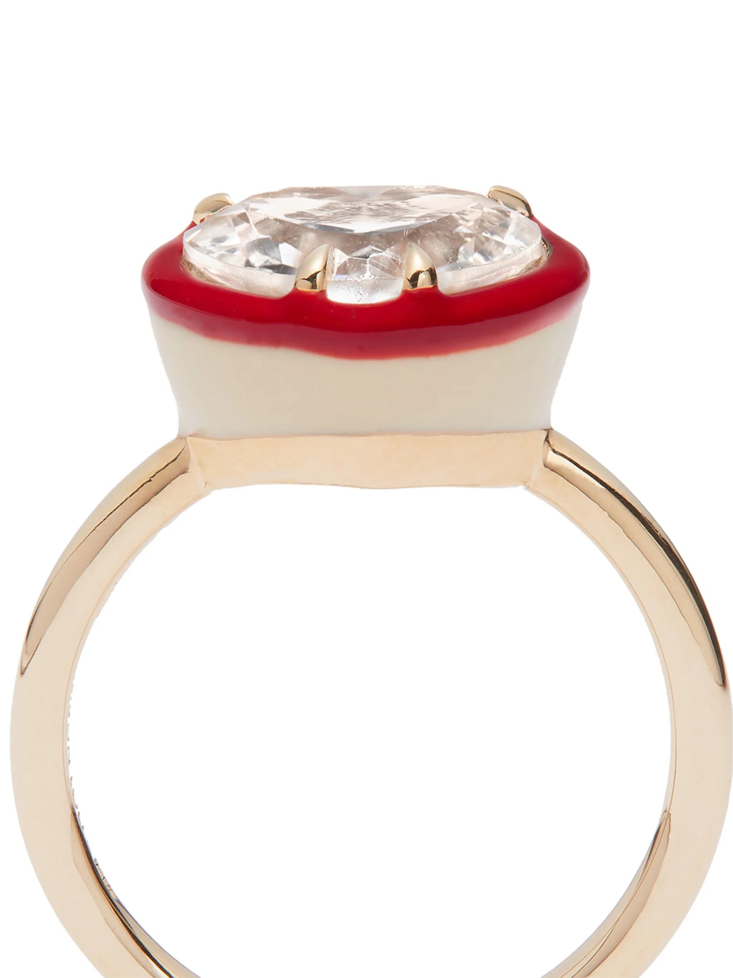 14kt yellow gold topaz Heart cocktail ring