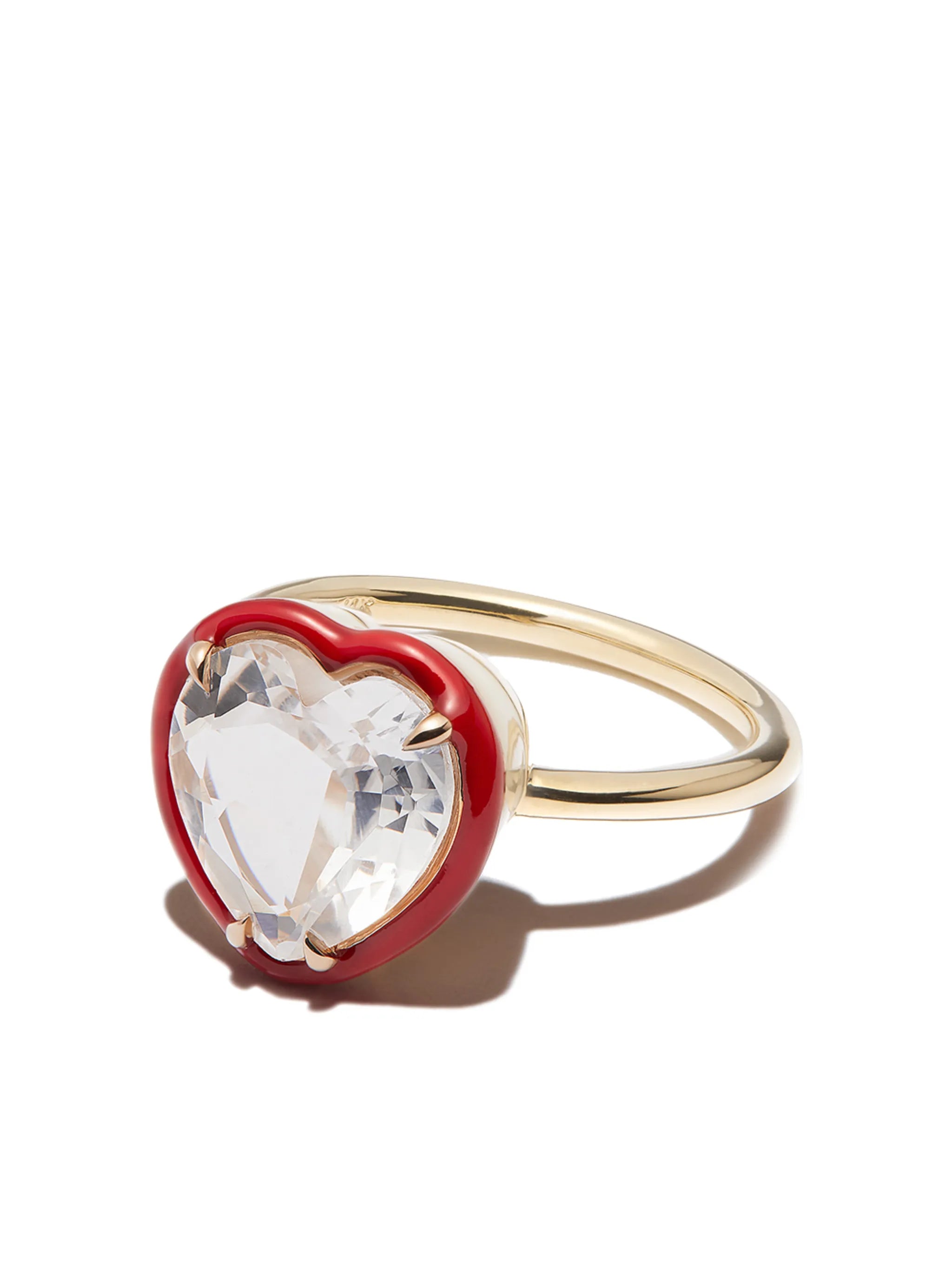 14kt yellow gold topaz Heart cocktail ring