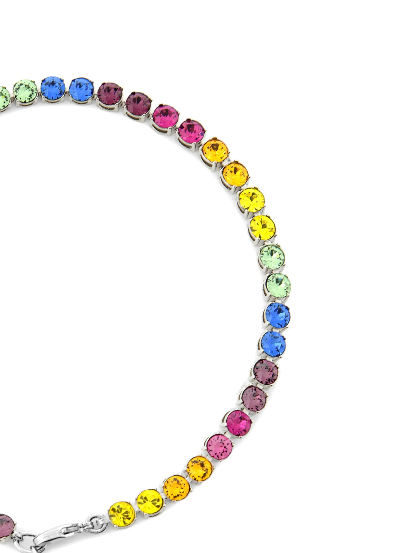 rainbow crystal-embellished anklet