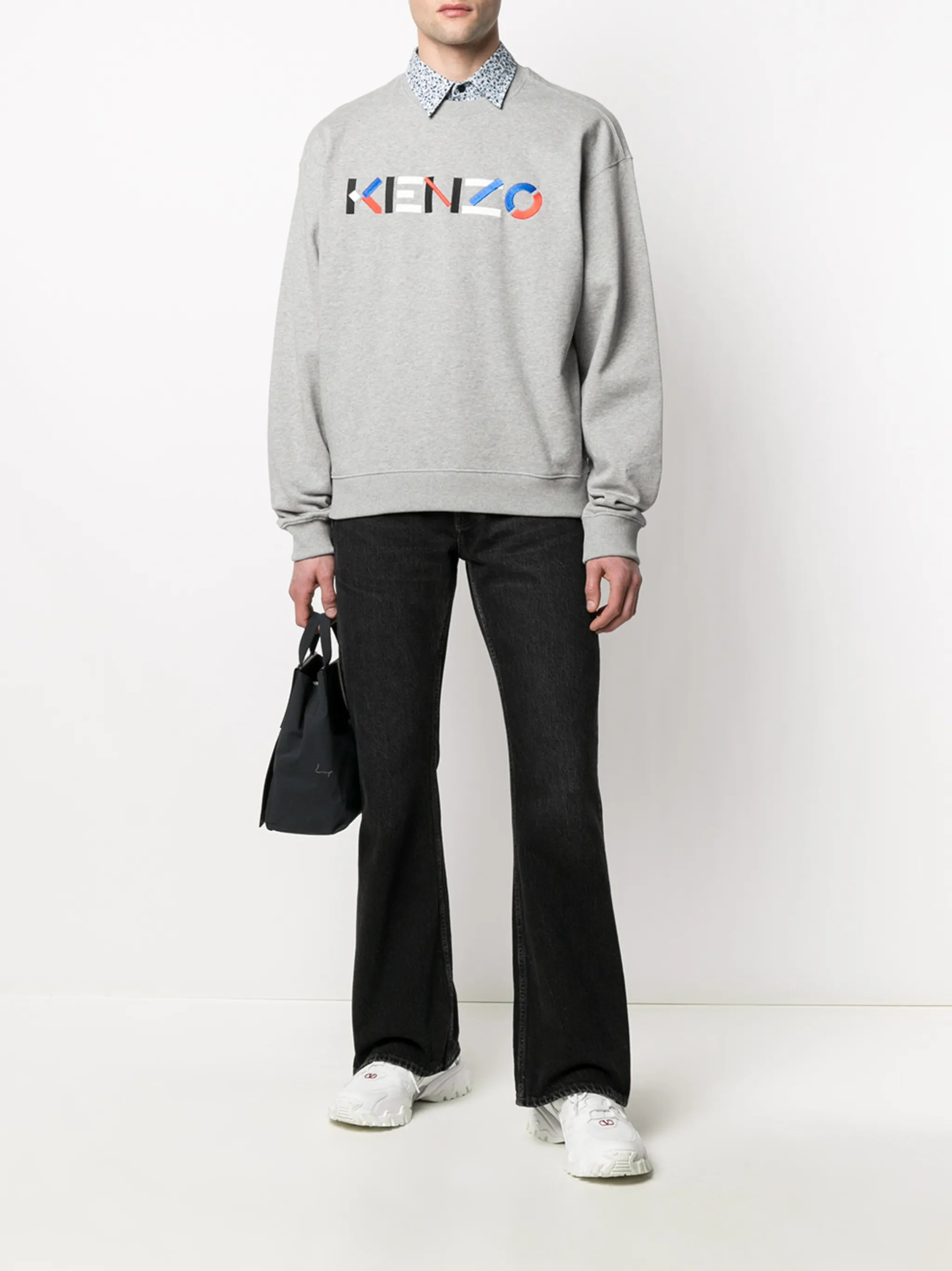 embroidered logo cotton sweatshirt