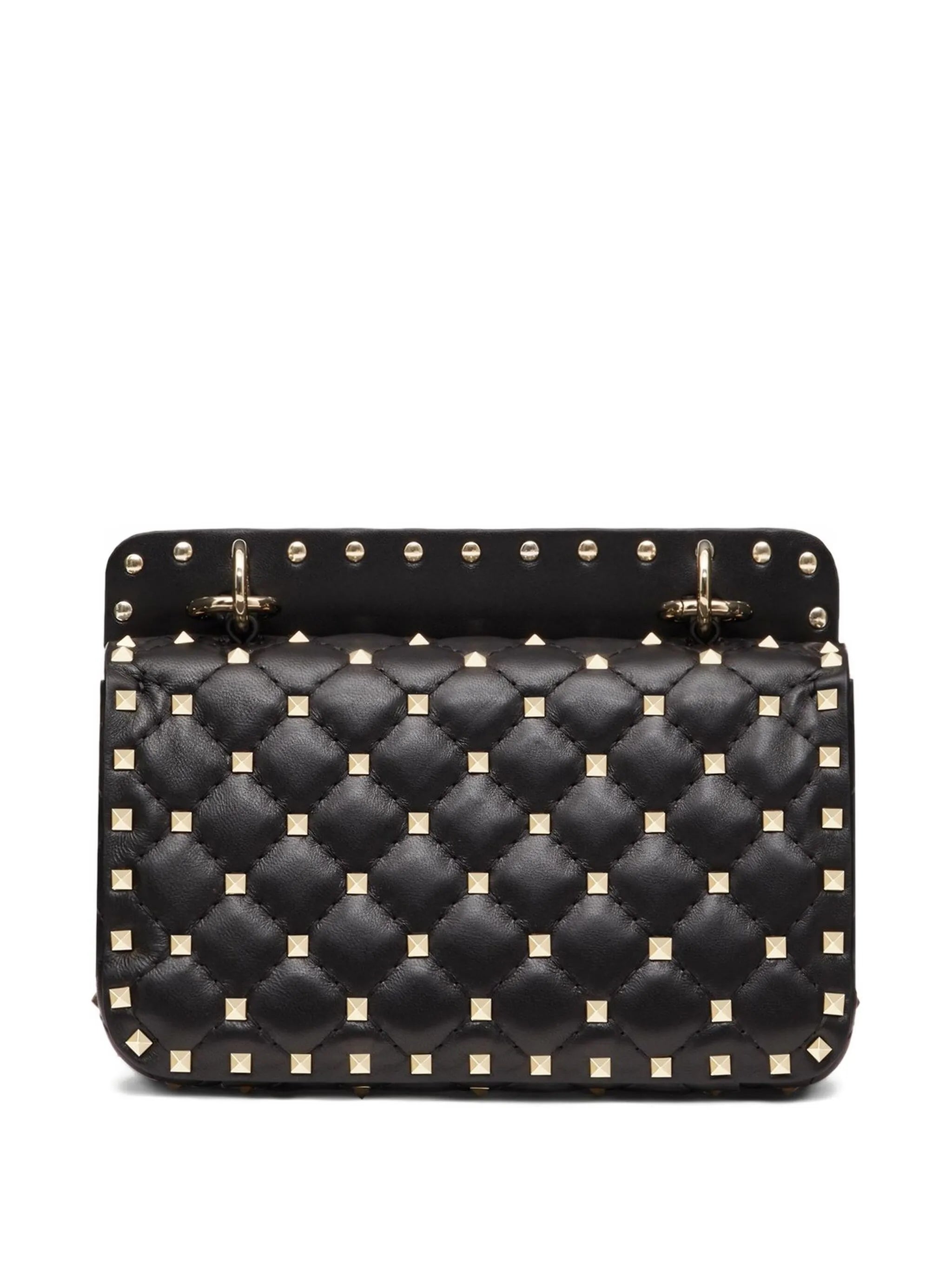 Rockstud-spike leather tote bag