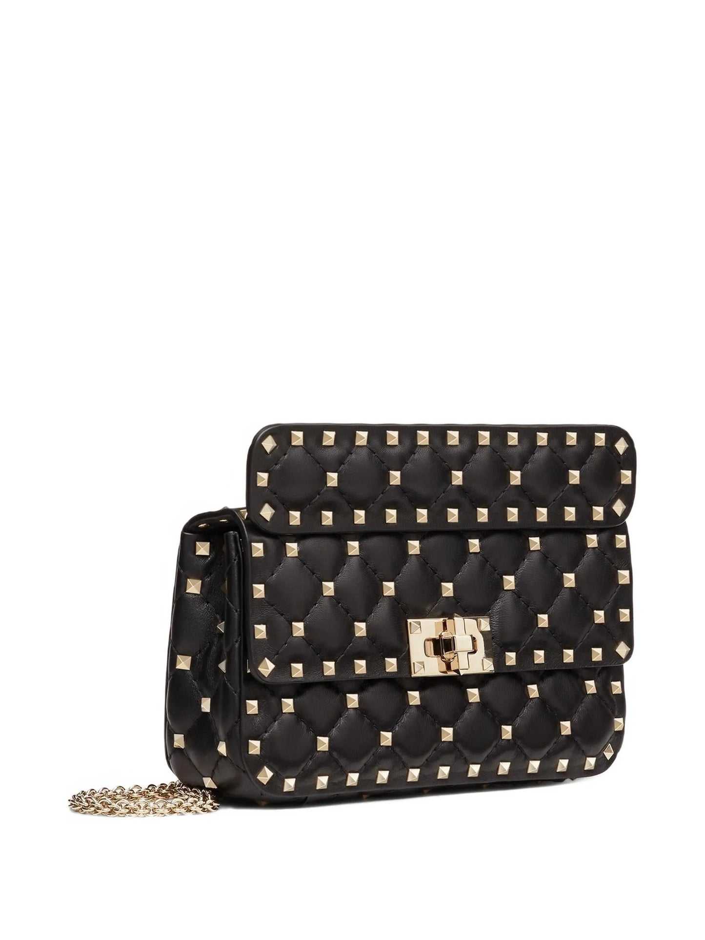 Rockstud-spike leather tote bag