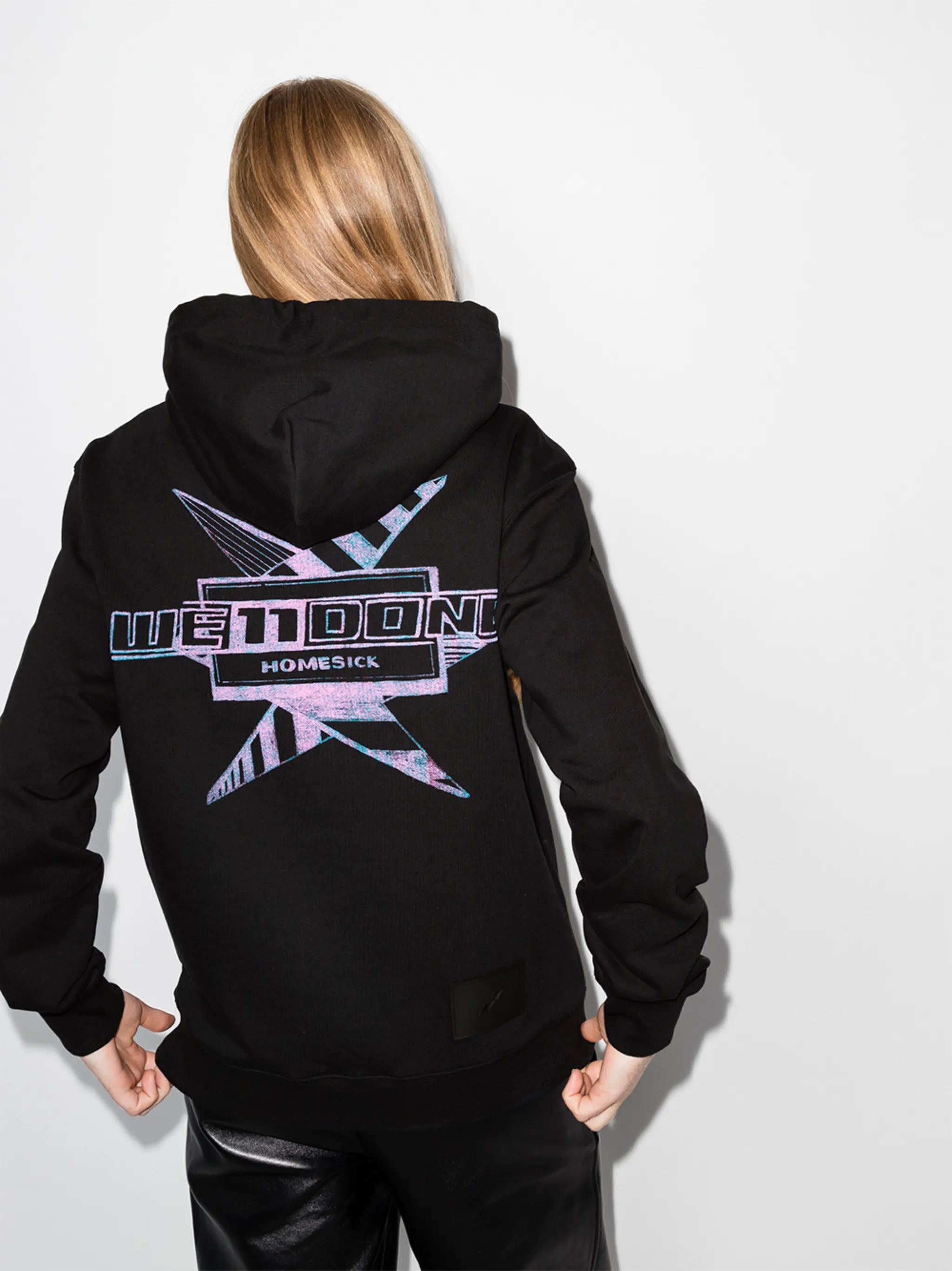 logo-print long-sleeved hoodie