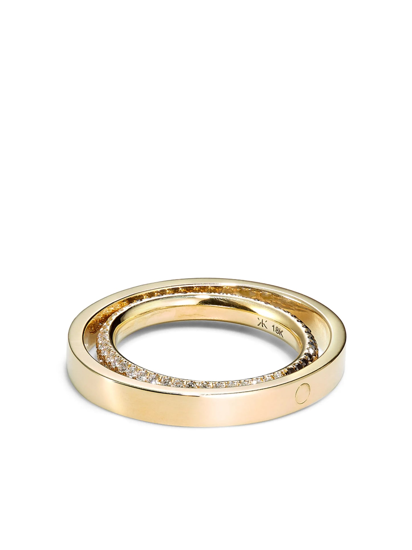 18K yellow gold diamond-pavé ring