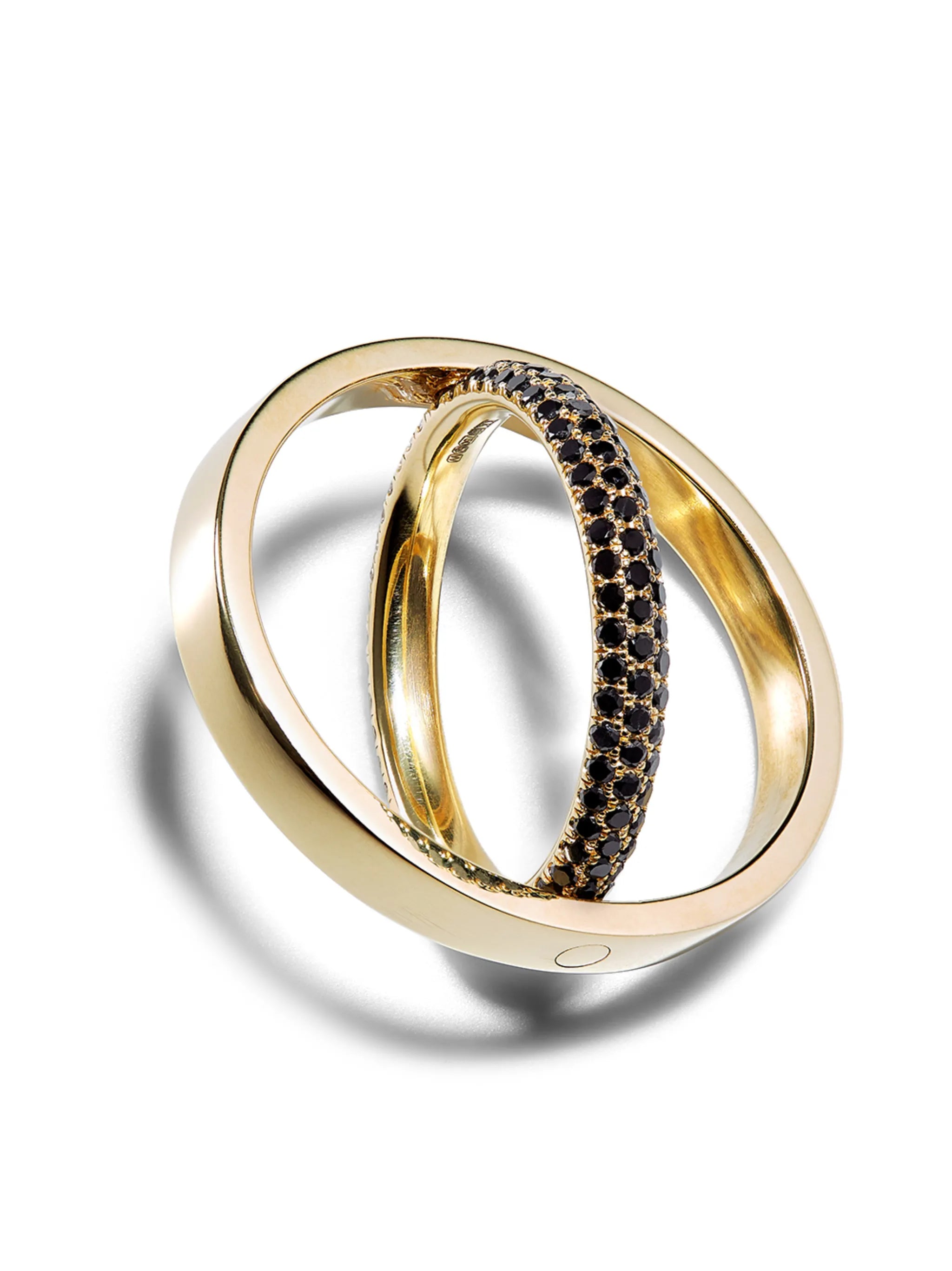 18K yellow gold diamond-pavé ring