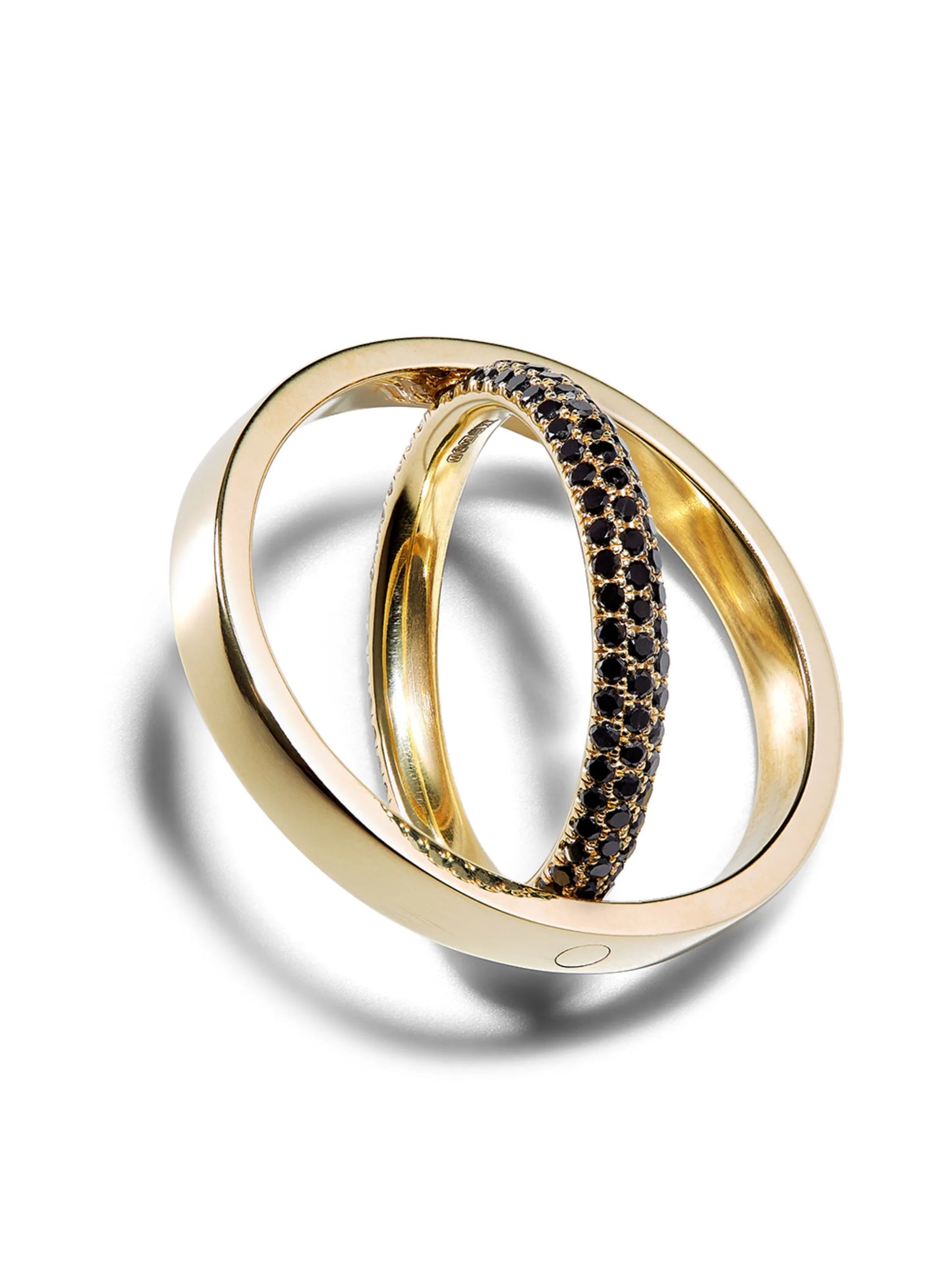 18K yellow gold diamond-pavé ring