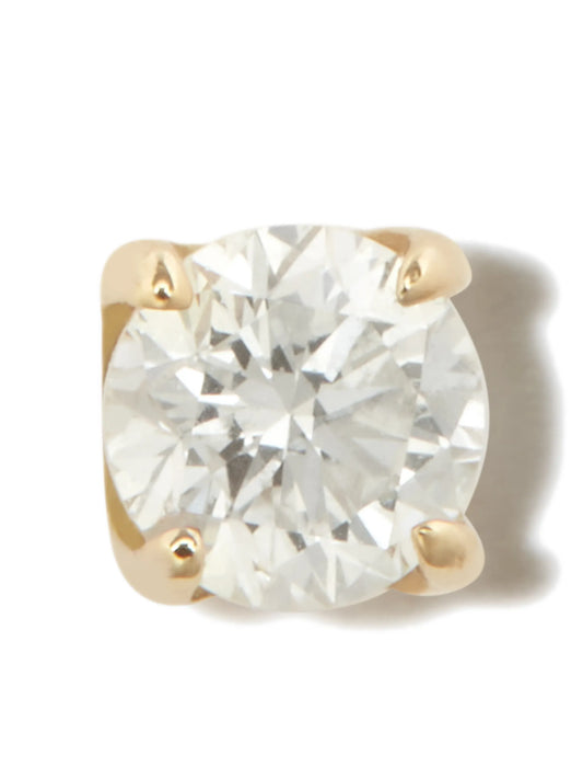 14kt yellow gold diamond stud earring