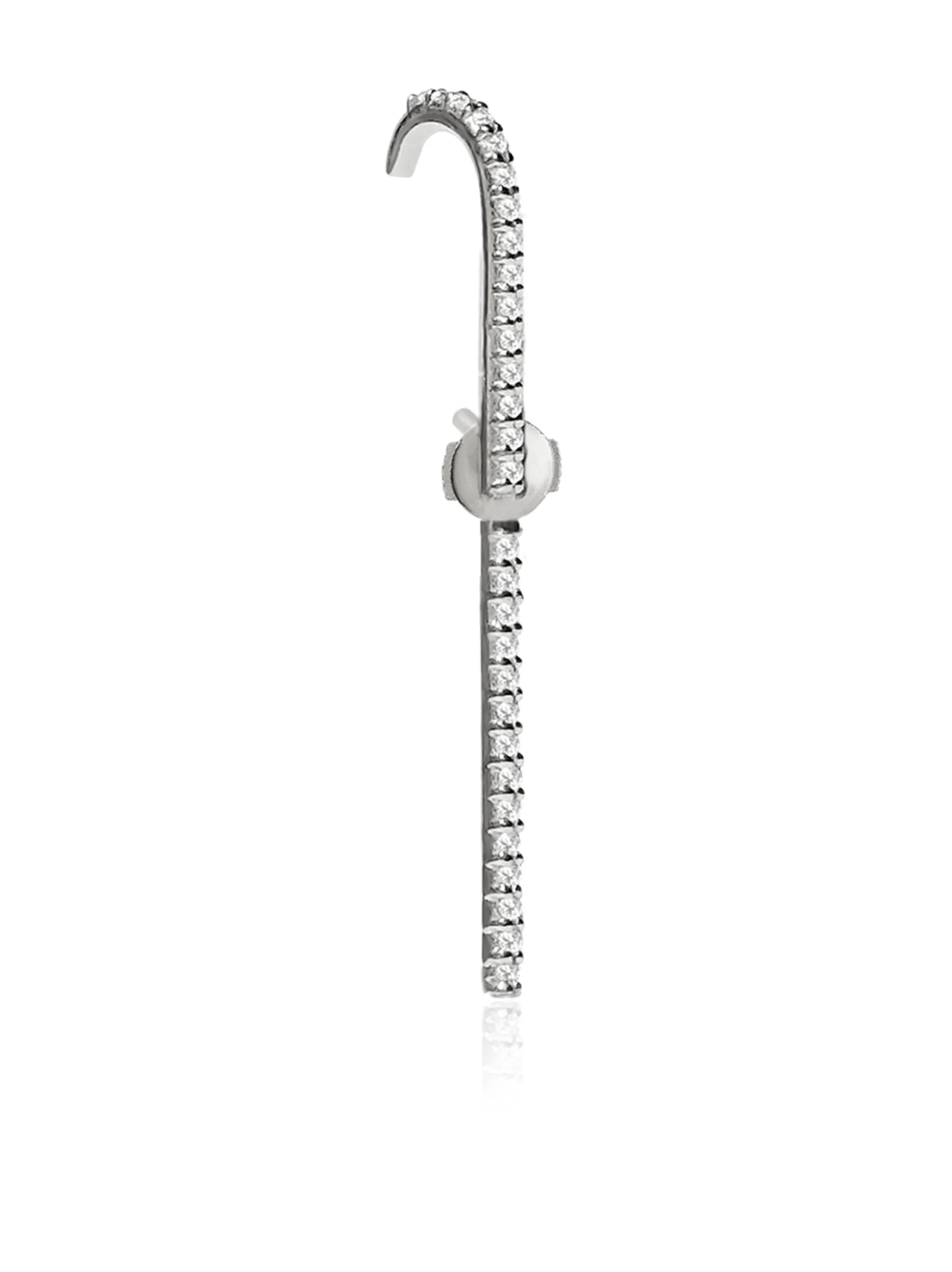 18kt white gold Petite ear pin