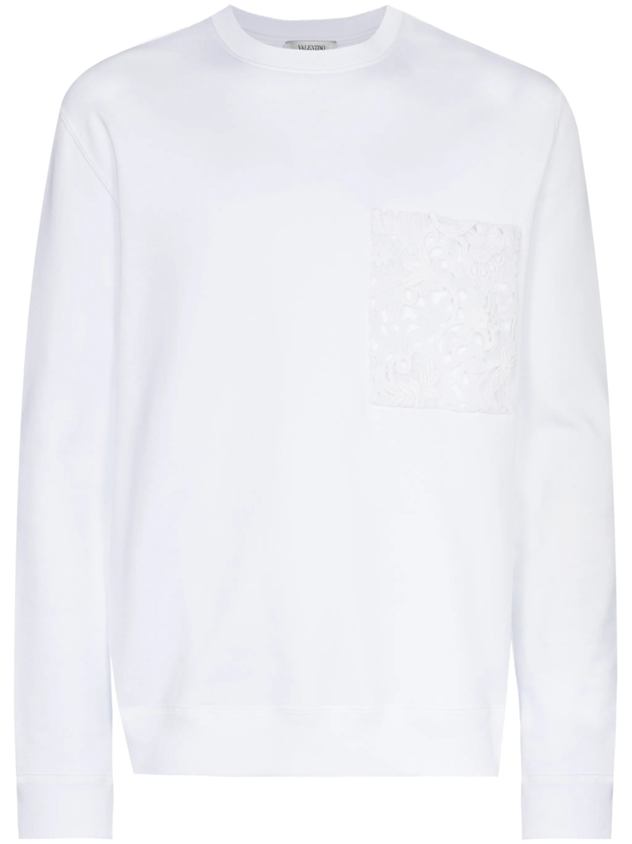 lace pocket sweatshirt
