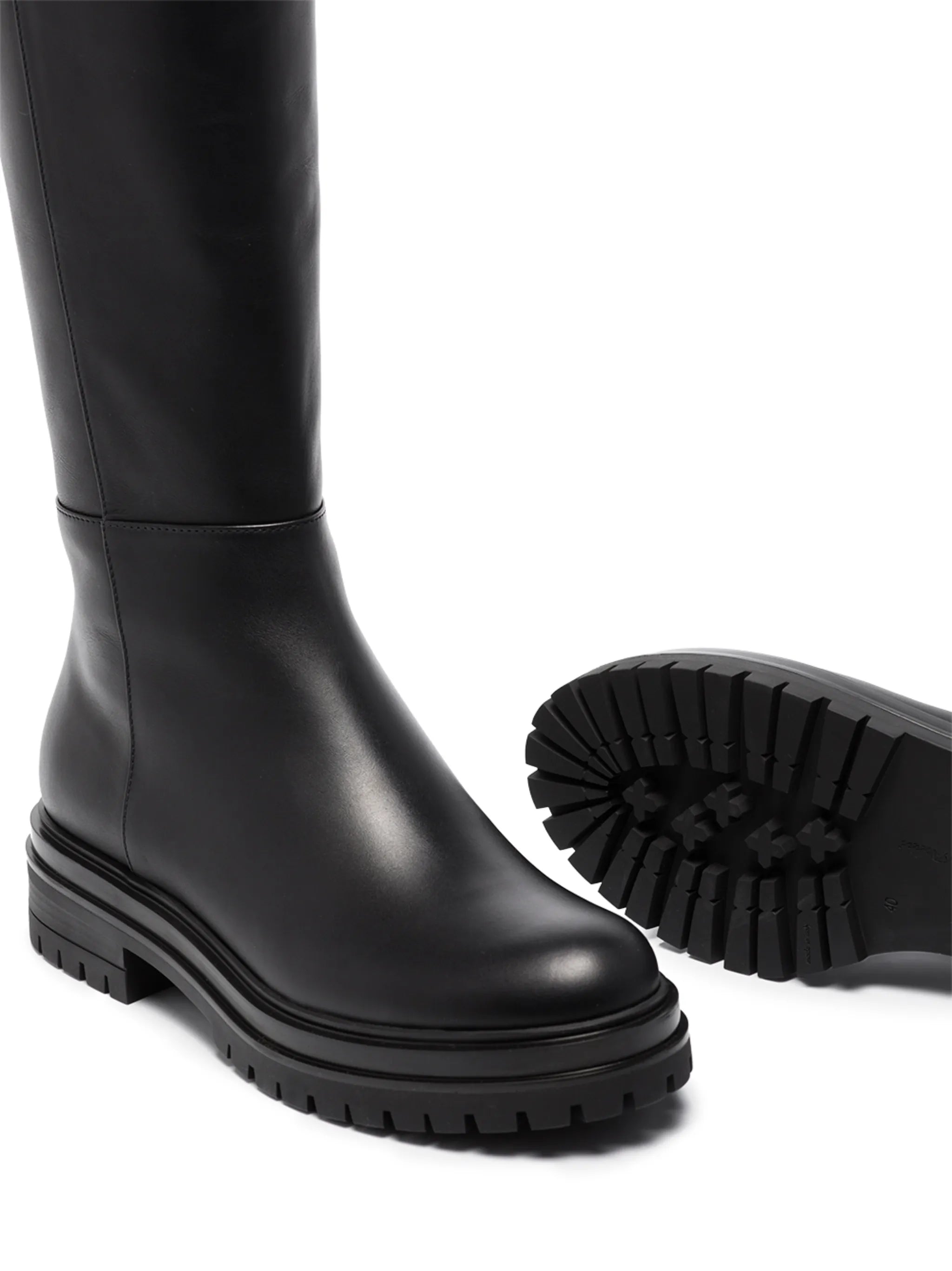 Quinn leather thigh-high boots
