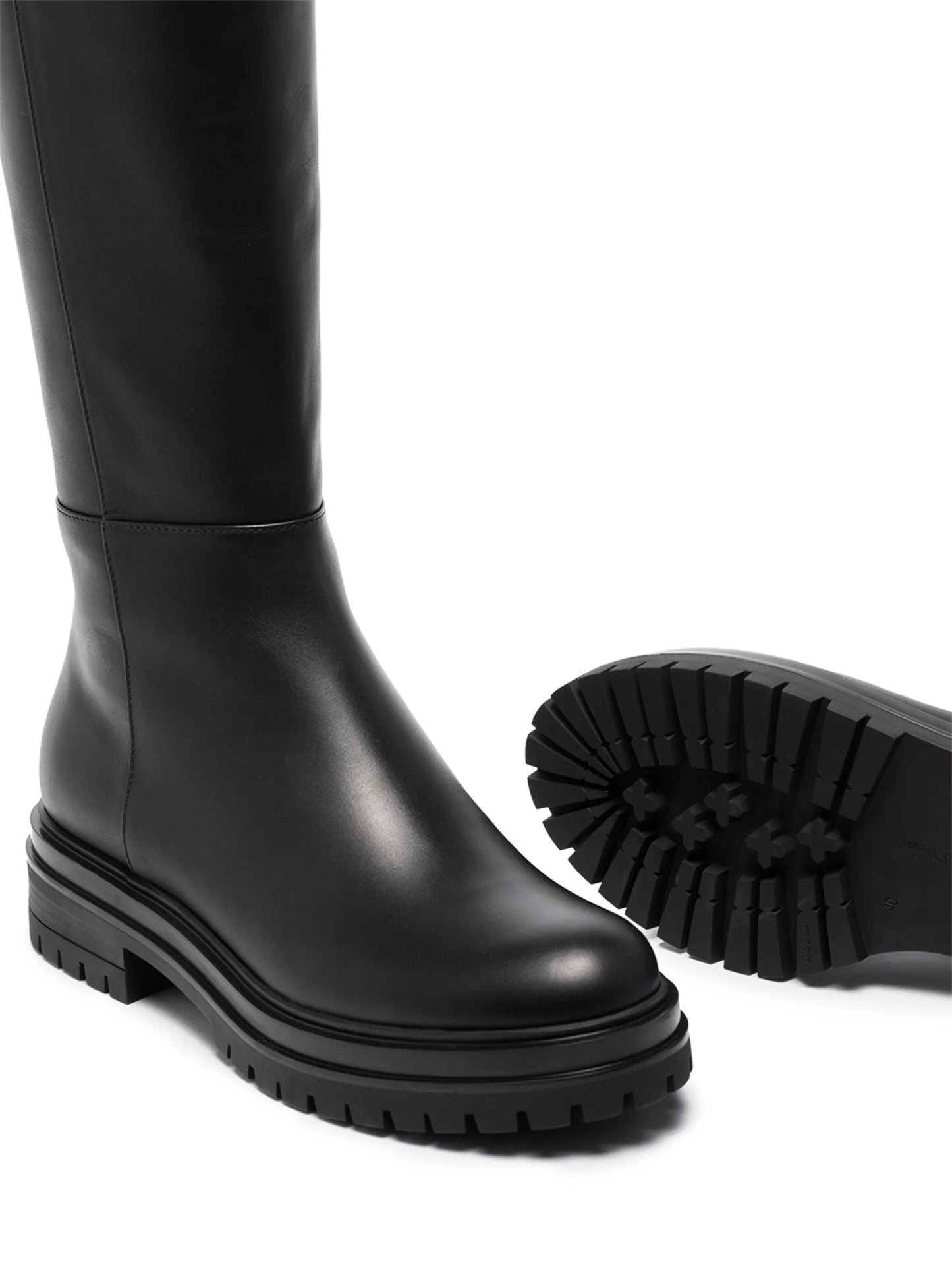 Quinn leather thigh-high boots