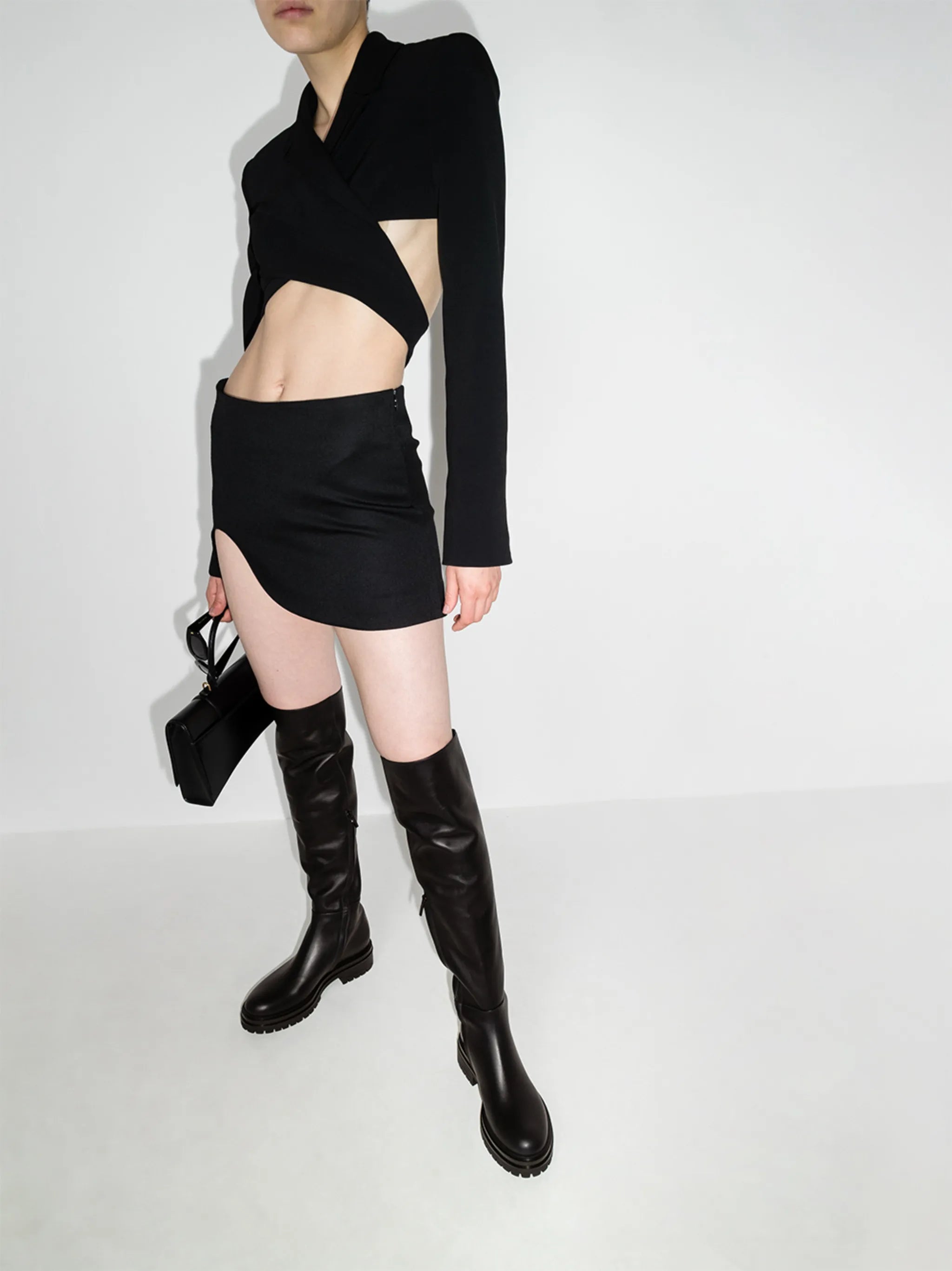 Quinn leather thigh-high boots