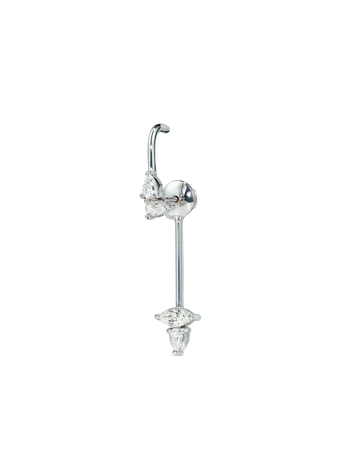 18kt white gold Allora petite ear pin