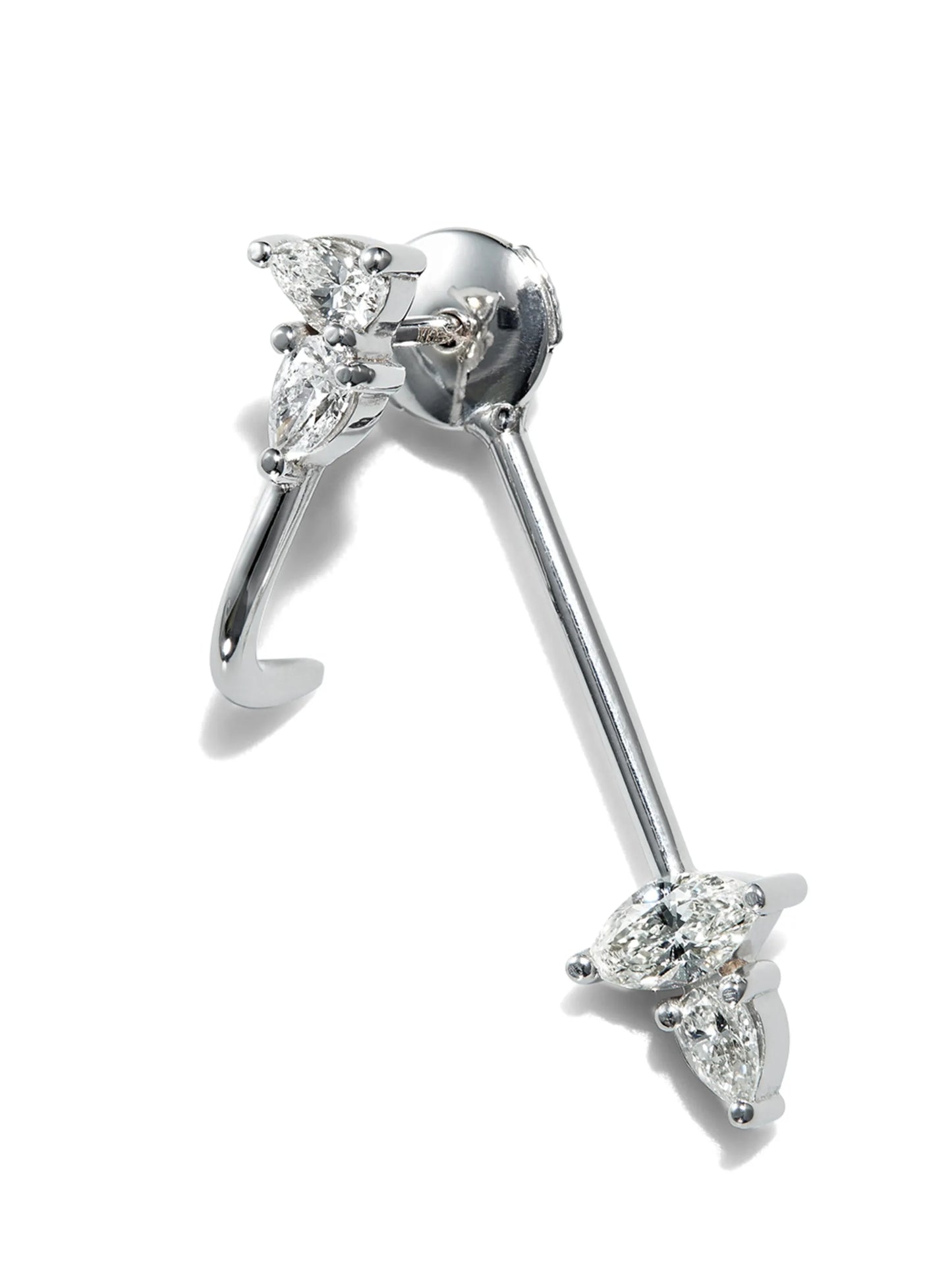 18kt white gold Allora petite ear pin