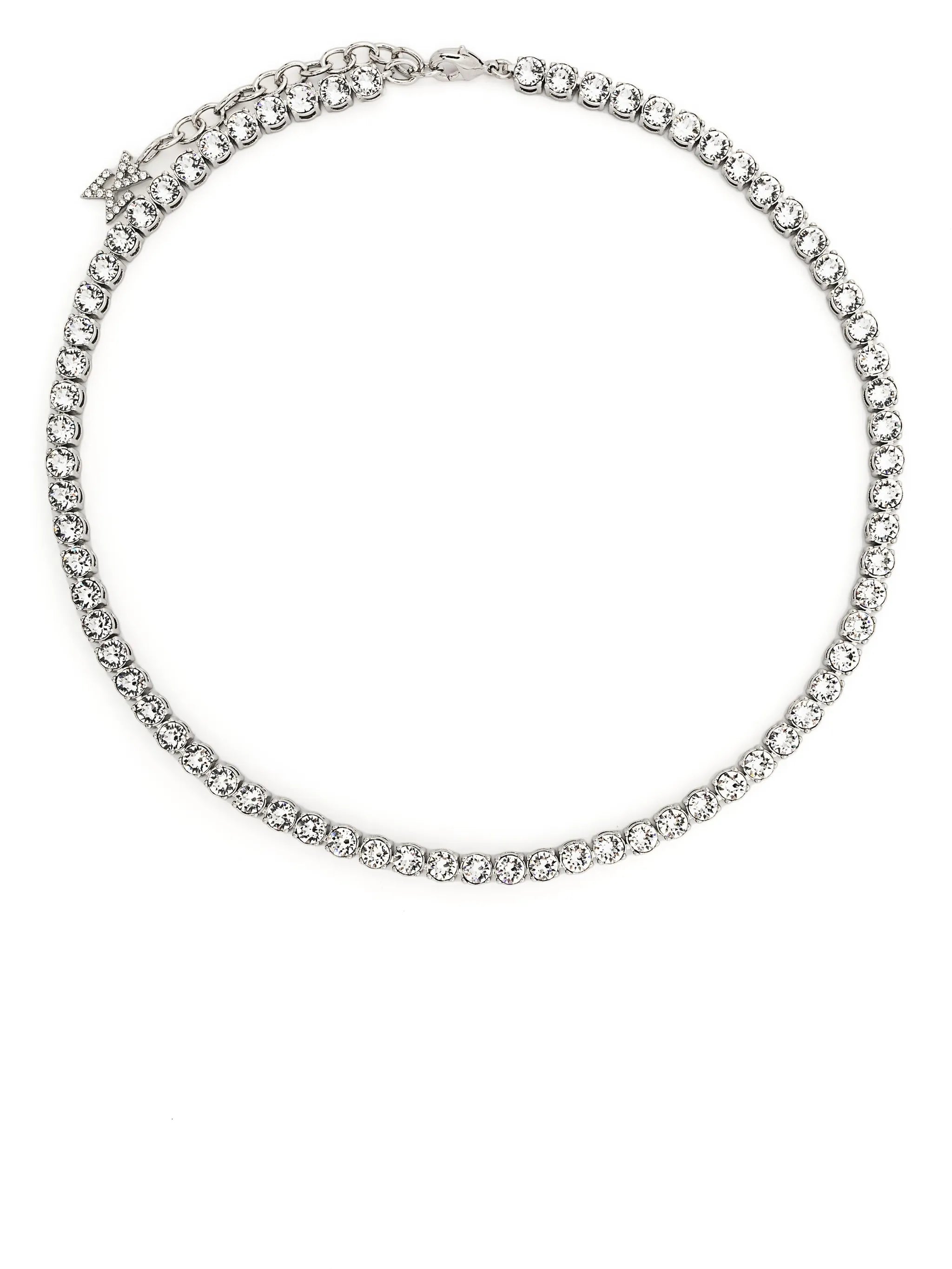 crystal-embellished beaded necklace