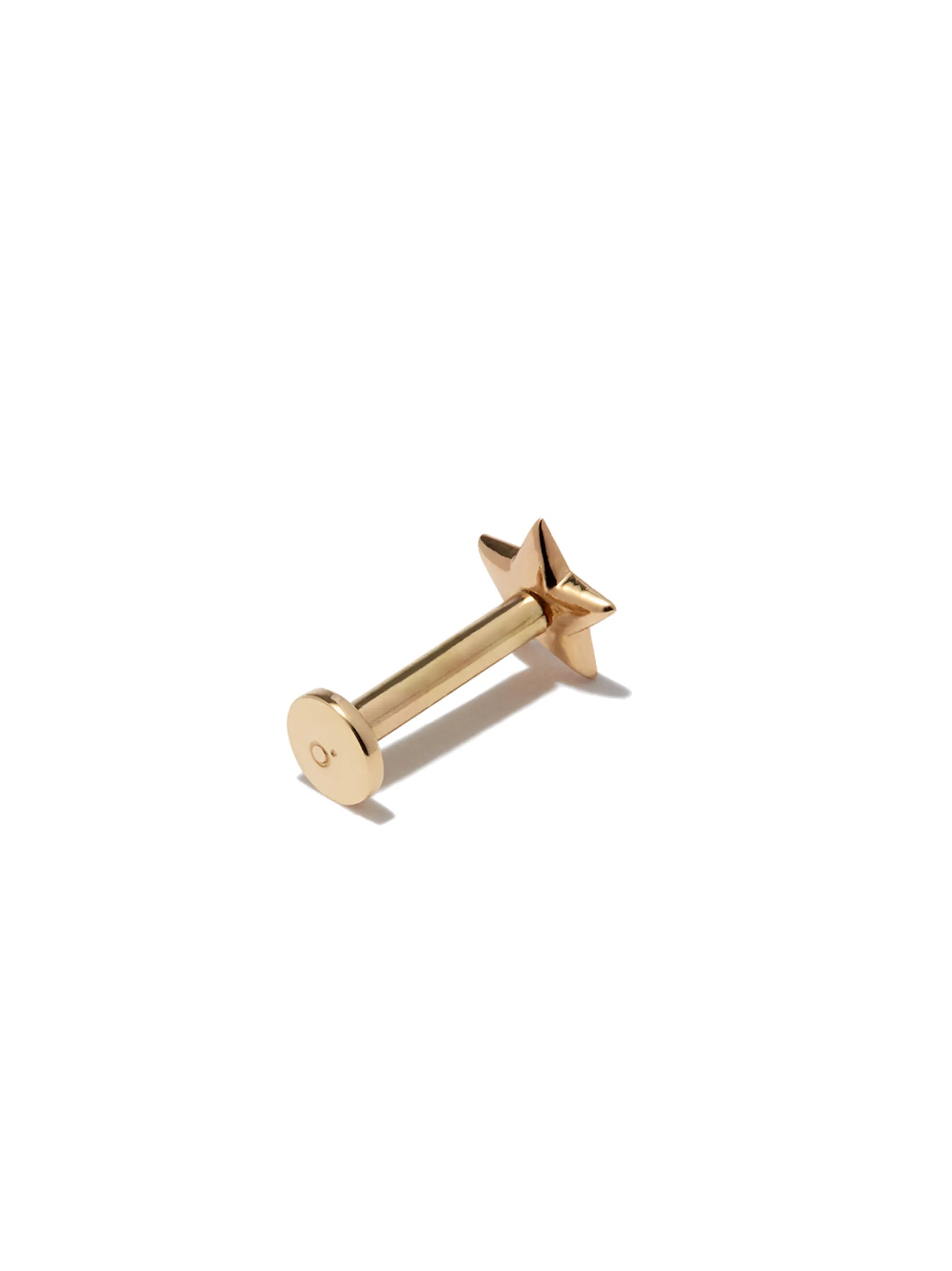 14kt yellow gold Star stud earring