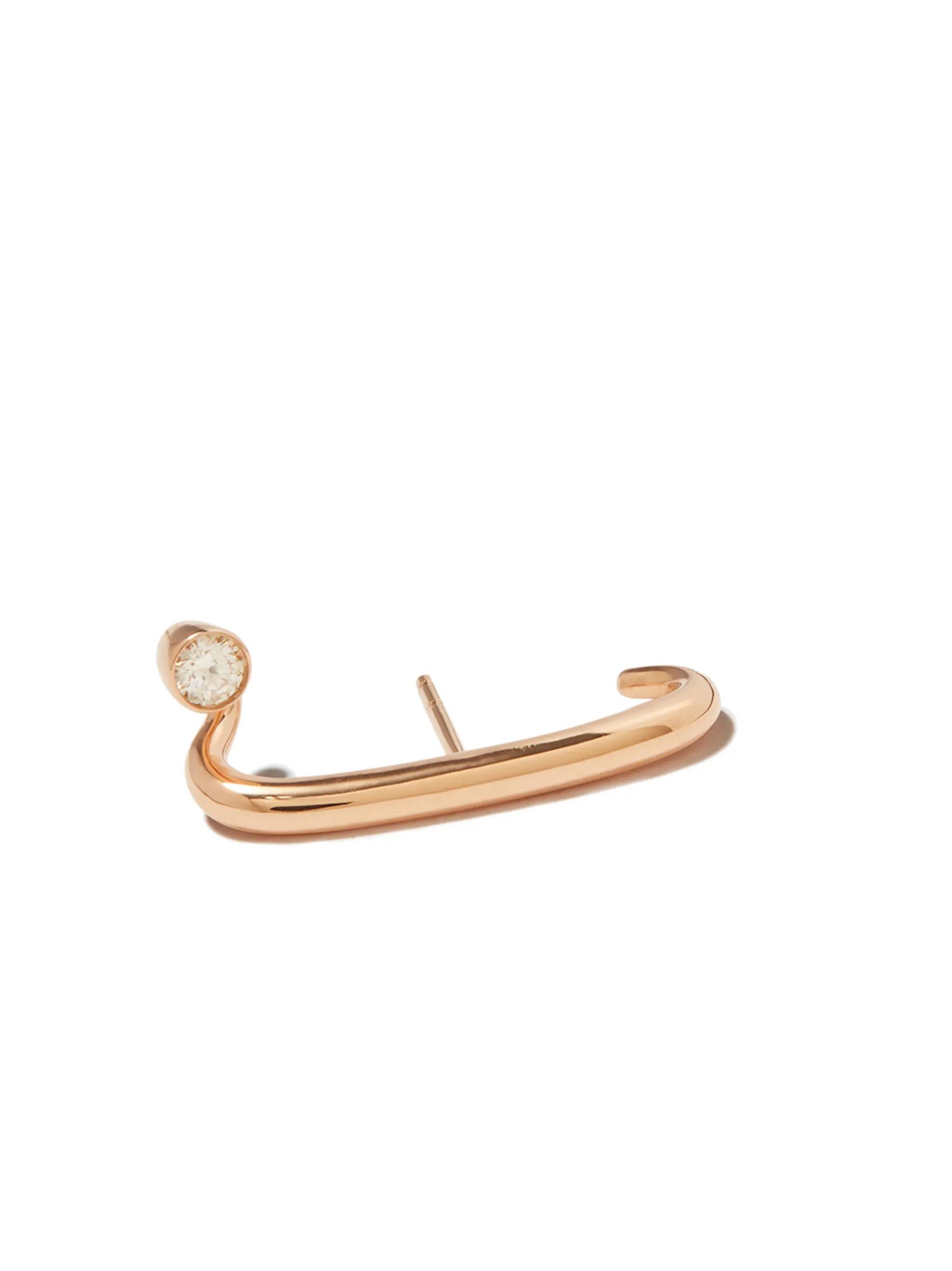 18kt rose gold Arena diamond earring