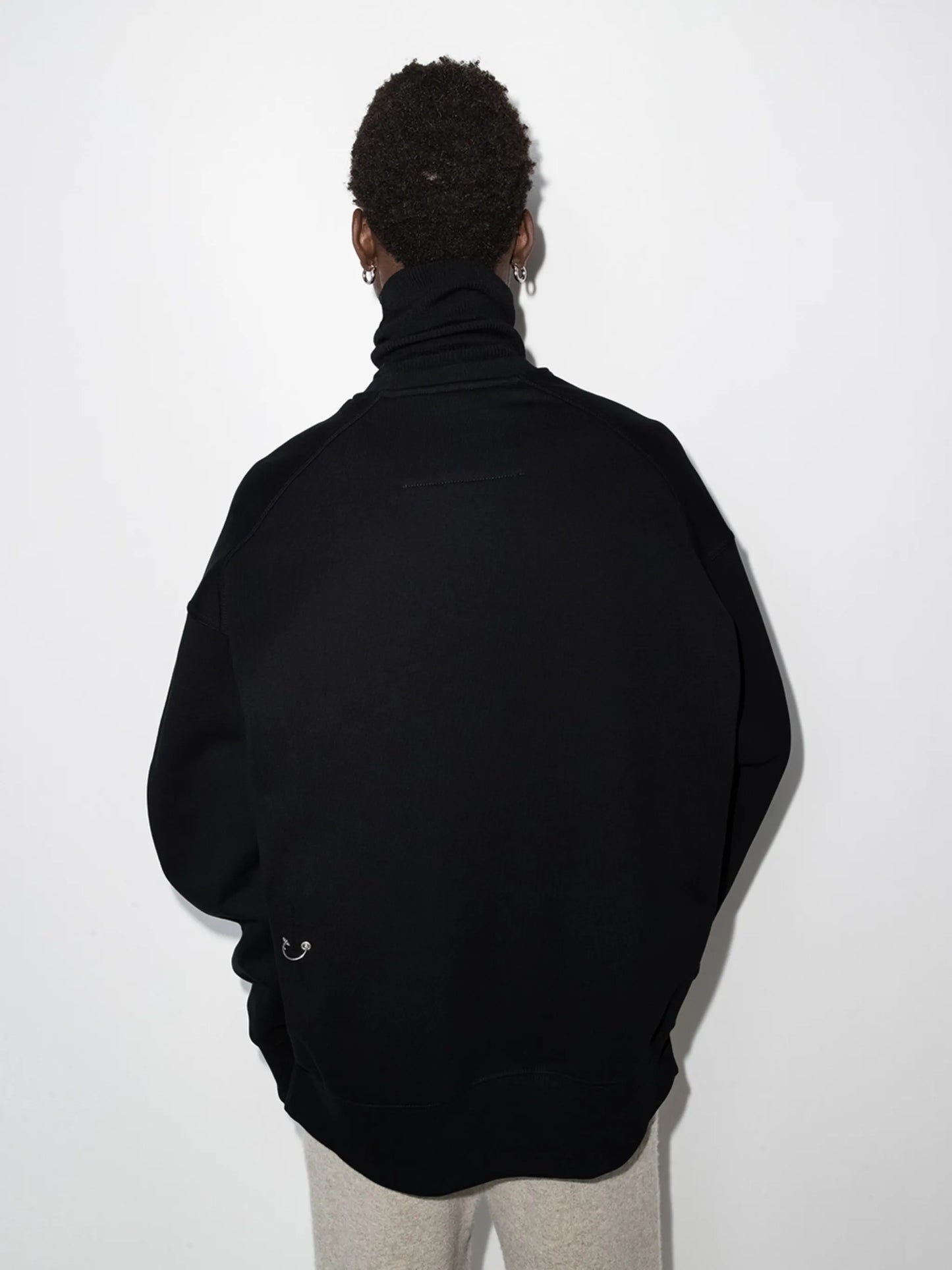logo-print eyelet-detailing sweatshirt