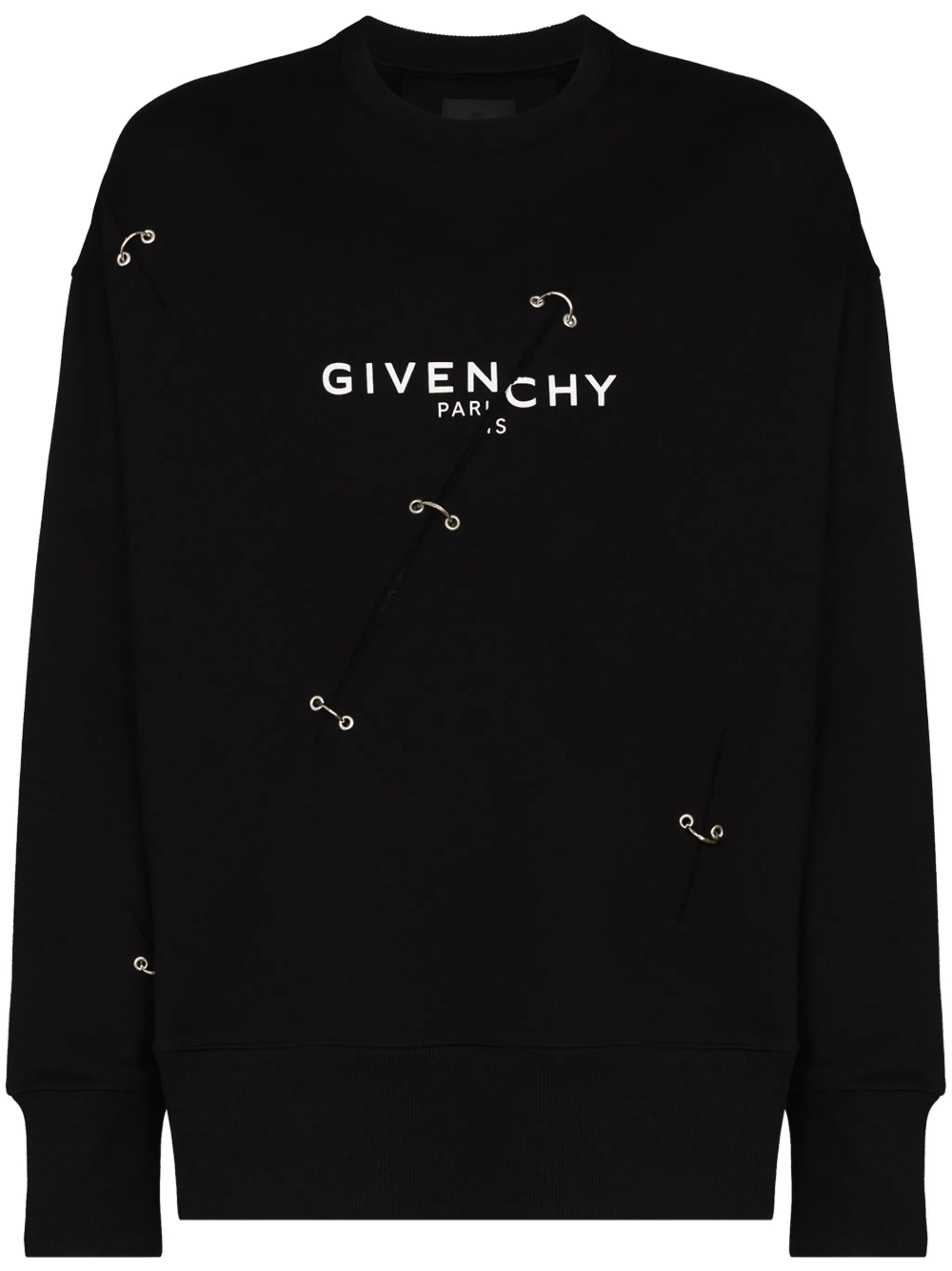 logo-print eyelet-detailing sweatshirt