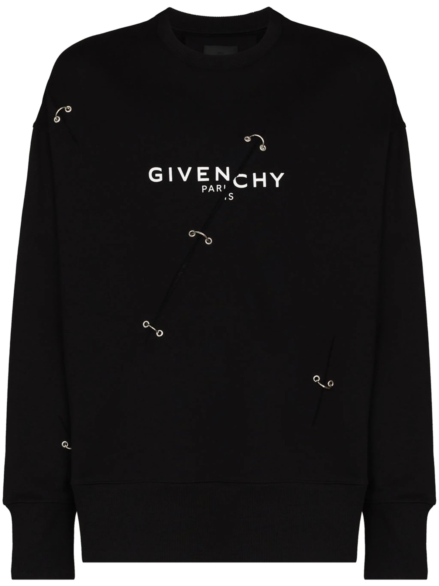 logo-print eyelet-detailing sweatshirt